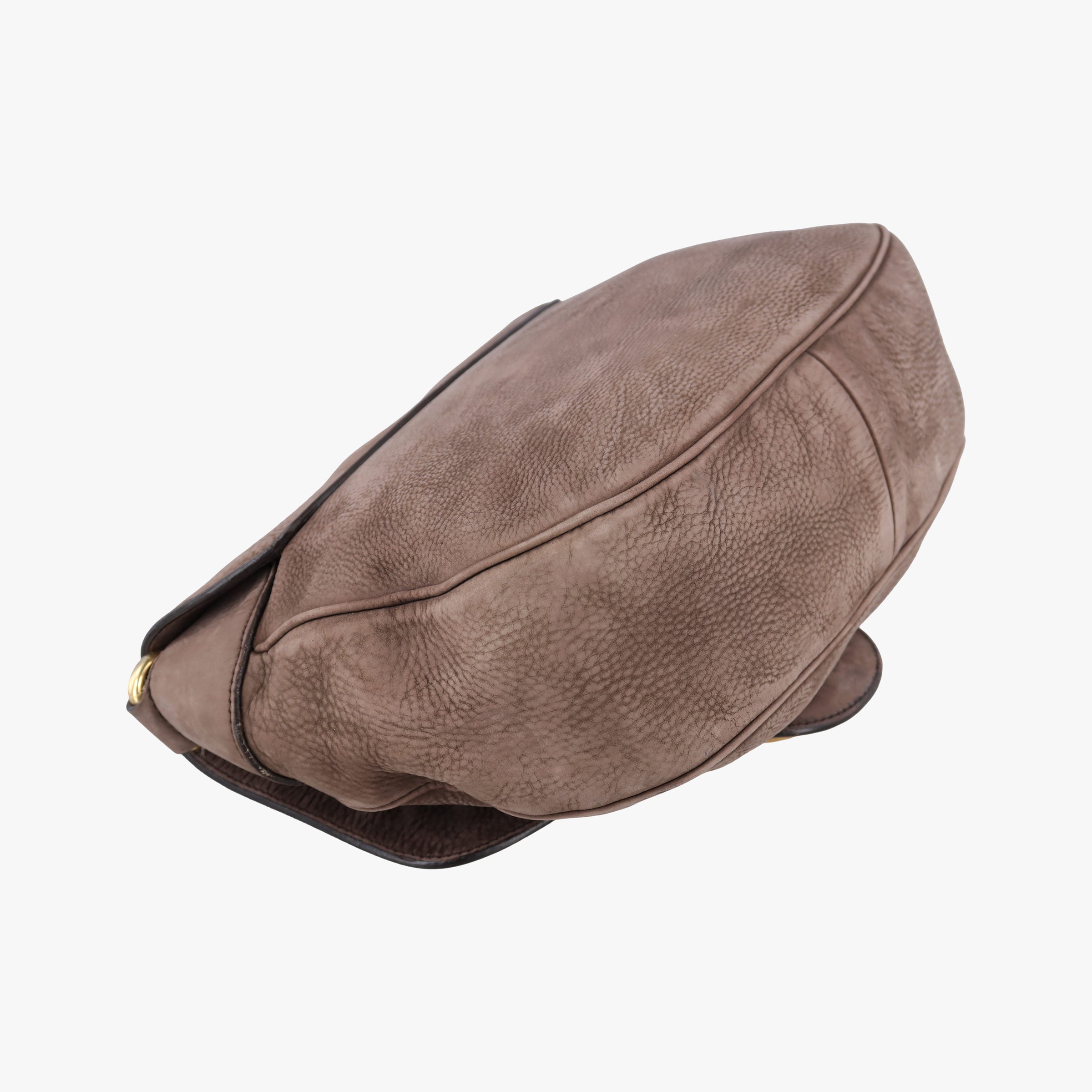Pre-owned Gucci Ribot Horse Head Flap Brown Suede 296881 shoulderbag | stylenewstar
