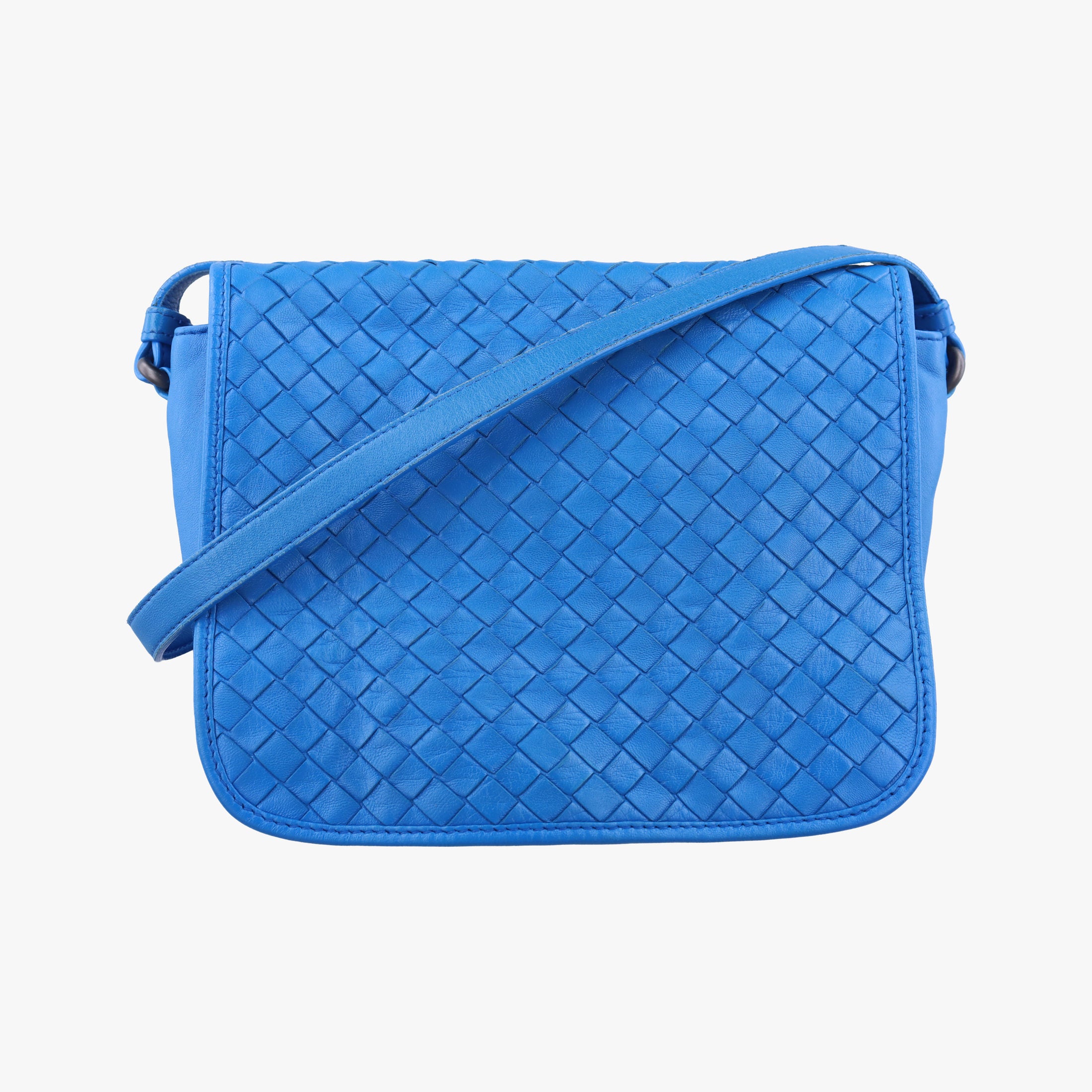 Secondhand Bottega Veneta Intrecciato Blue lambskin  shoulderbag | stylenewstar