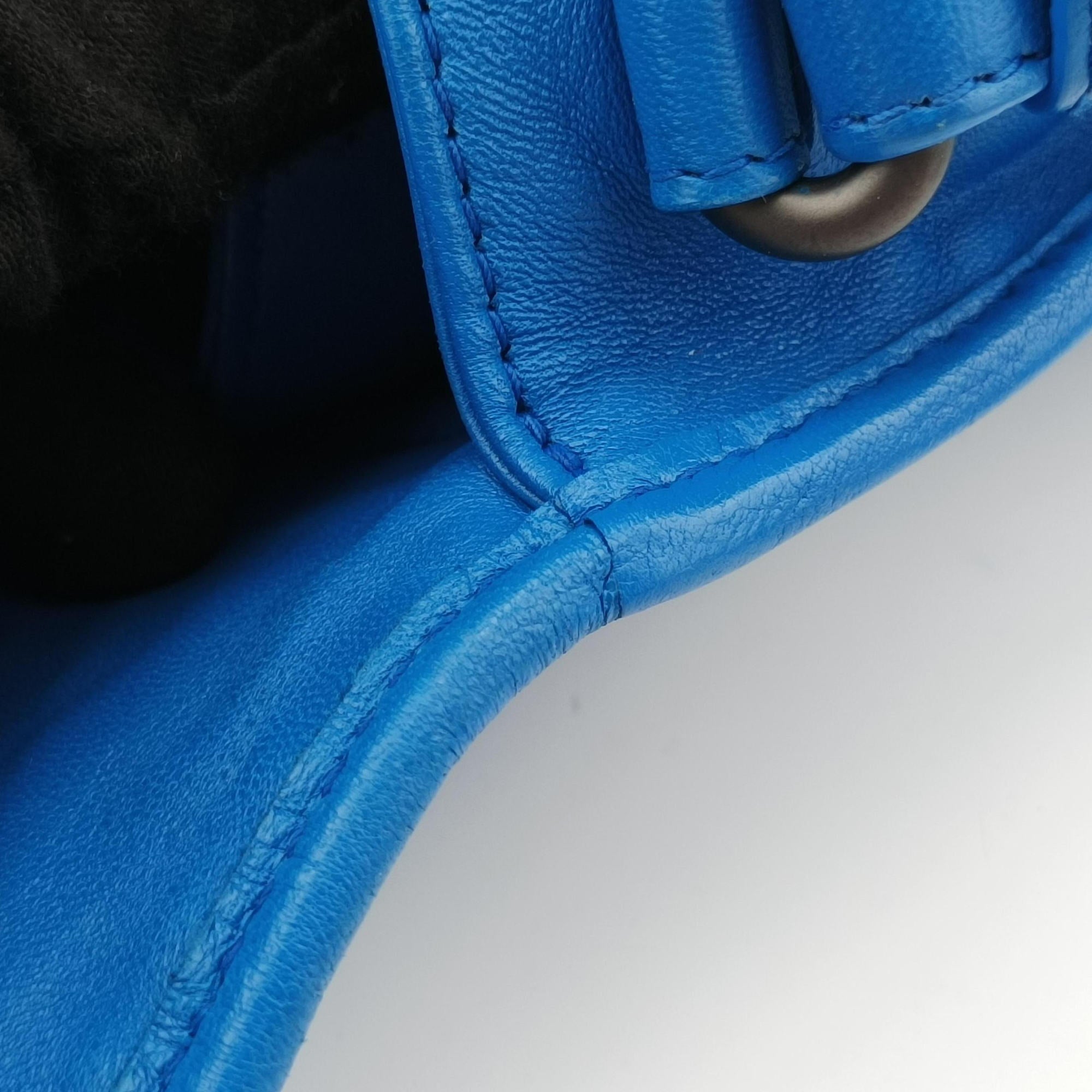 Secondhand Bottega Veneta Intrecciato Blue lambskin  shoulderbag | stylenewstar