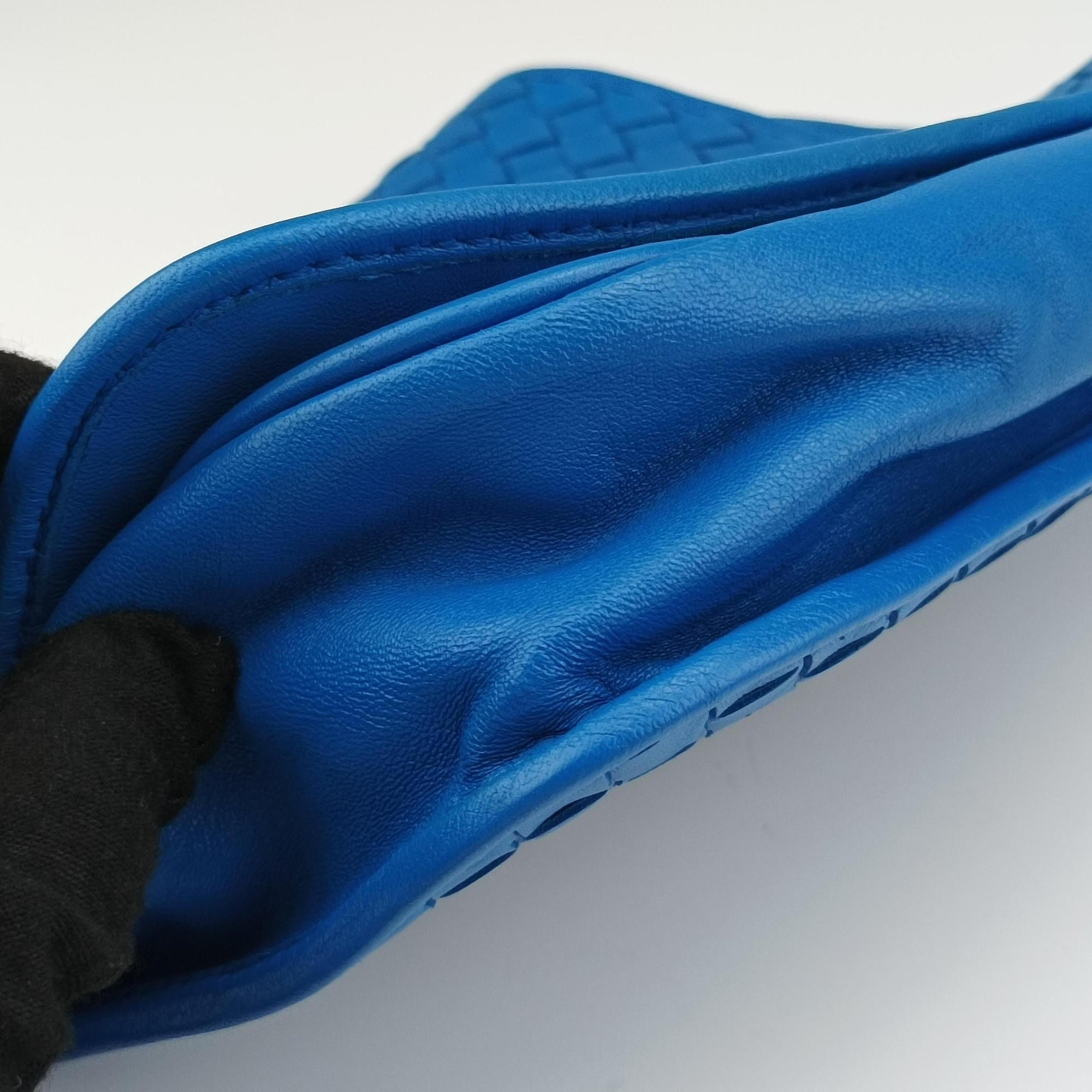 Secondhand Bottega Veneta Intrecciato Blue lambskin  shoulderbag | stylenewstar