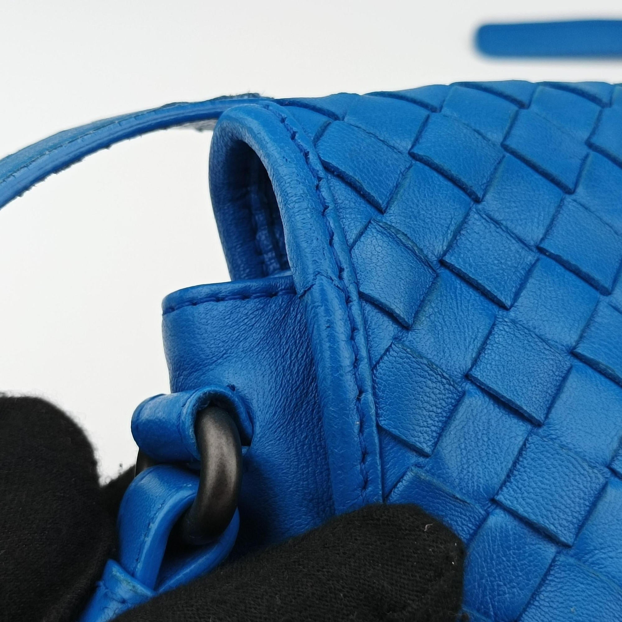Secondhand Bottega Veneta Intrecciato Blue lambskin  shoulderbag | stylenewstar