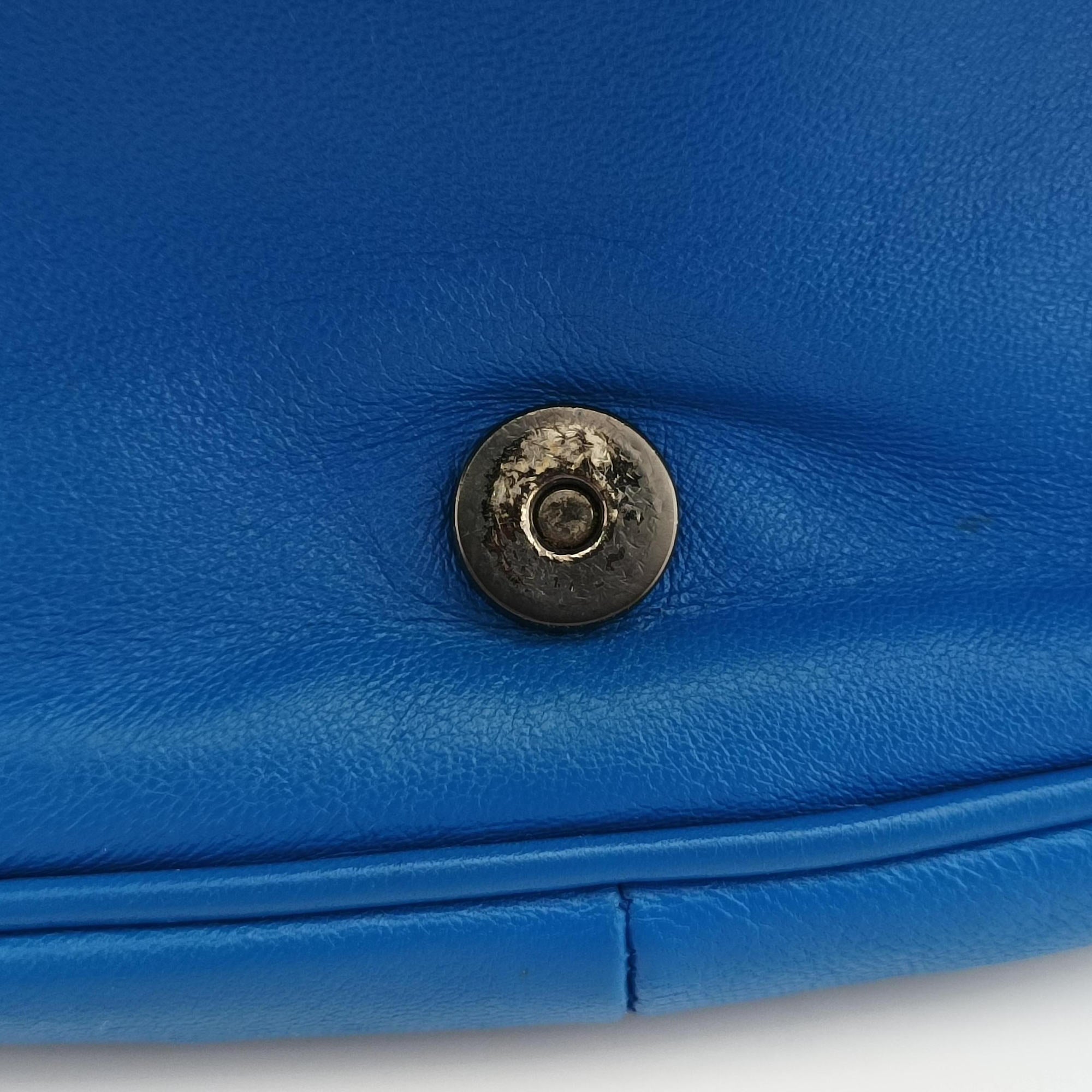 Secondhand Bottega Veneta Intrecciato Blue lambskin  shoulderbag | stylenewstar