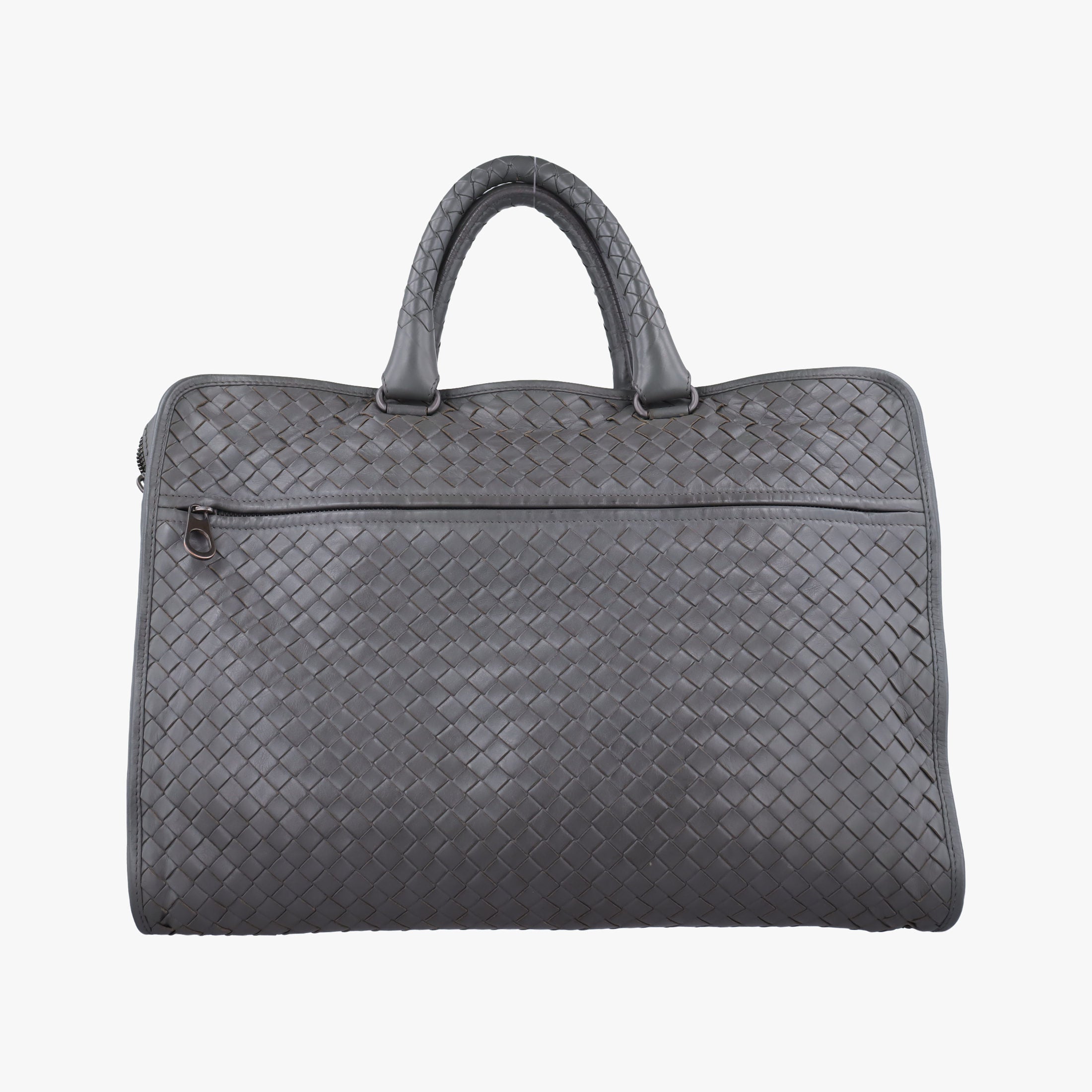 Pre-owned Bottega Veneta Intrecciato Grey lambskin  handbag | stylenewstar