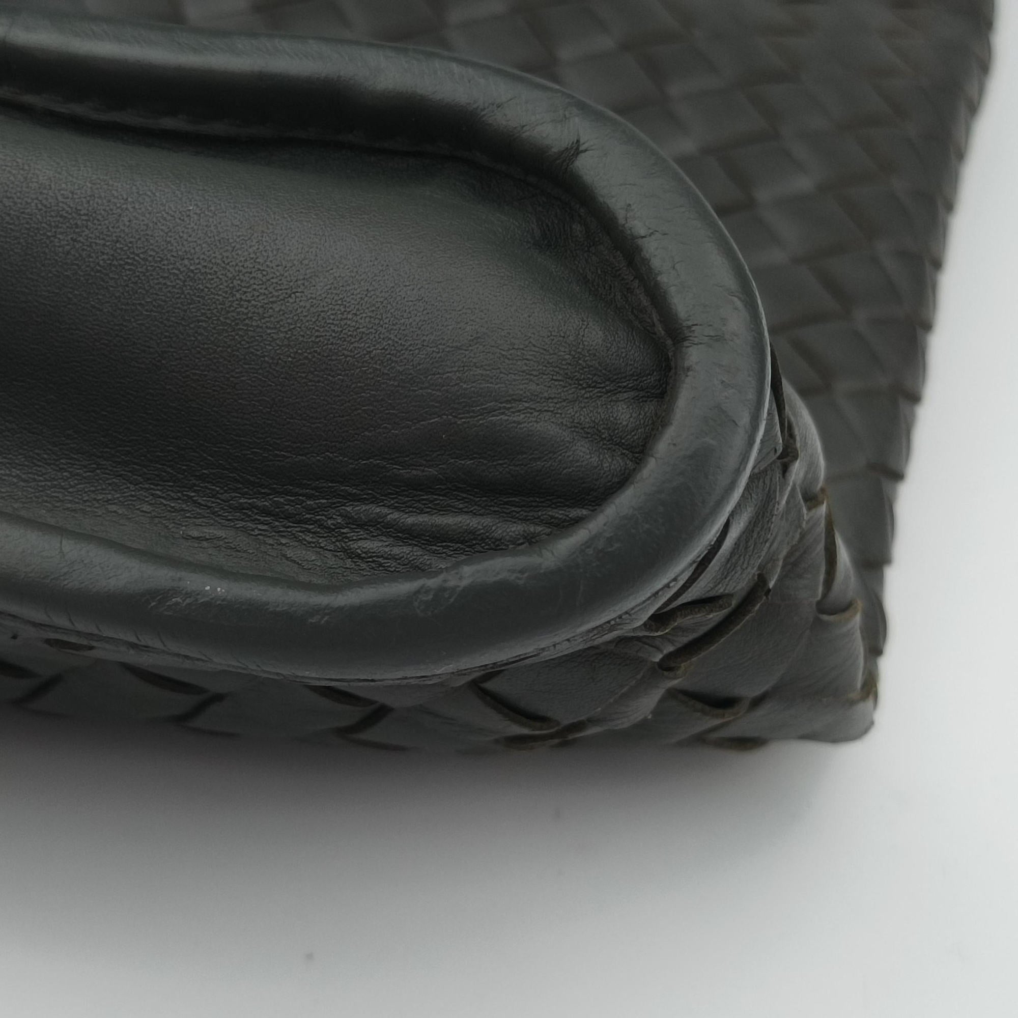 Pre-owned Bottega Veneta Intrecciato Grey lambskin  handbag | stylenewstar