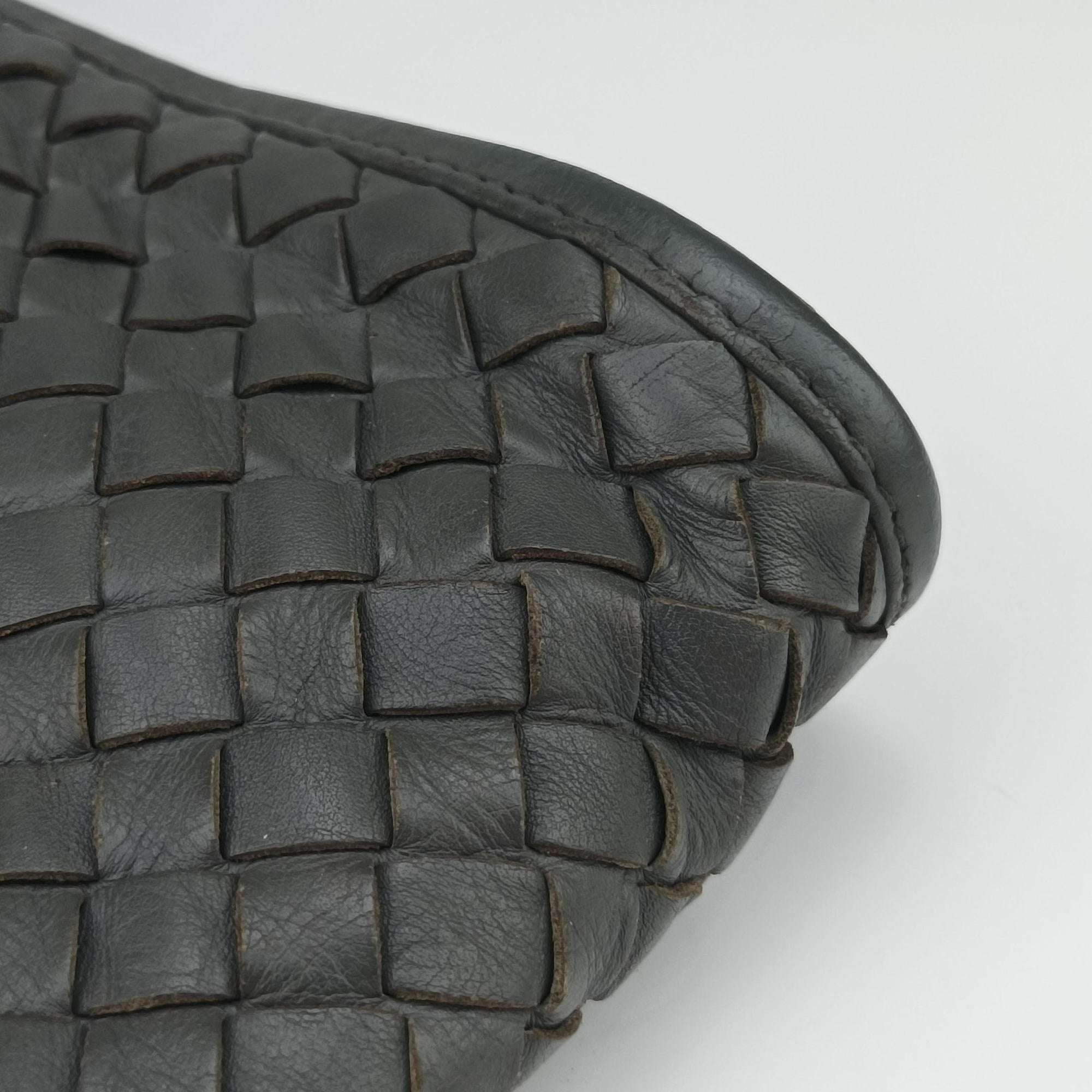 Pre-owned Bottega Veneta Intrecciato Grey lambskin  handbag | stylenewstar