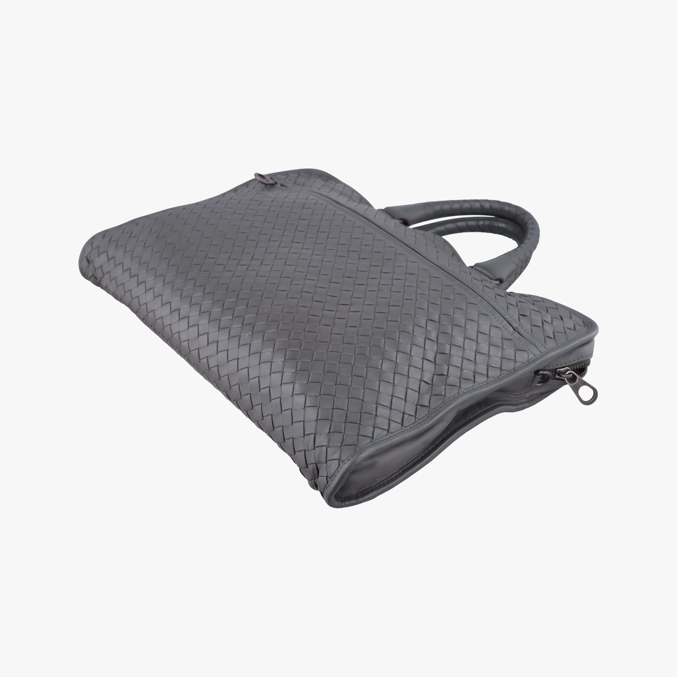Pre-owned Bottega Veneta Intrecciato Grey lambskin  handbag | stylenewstar