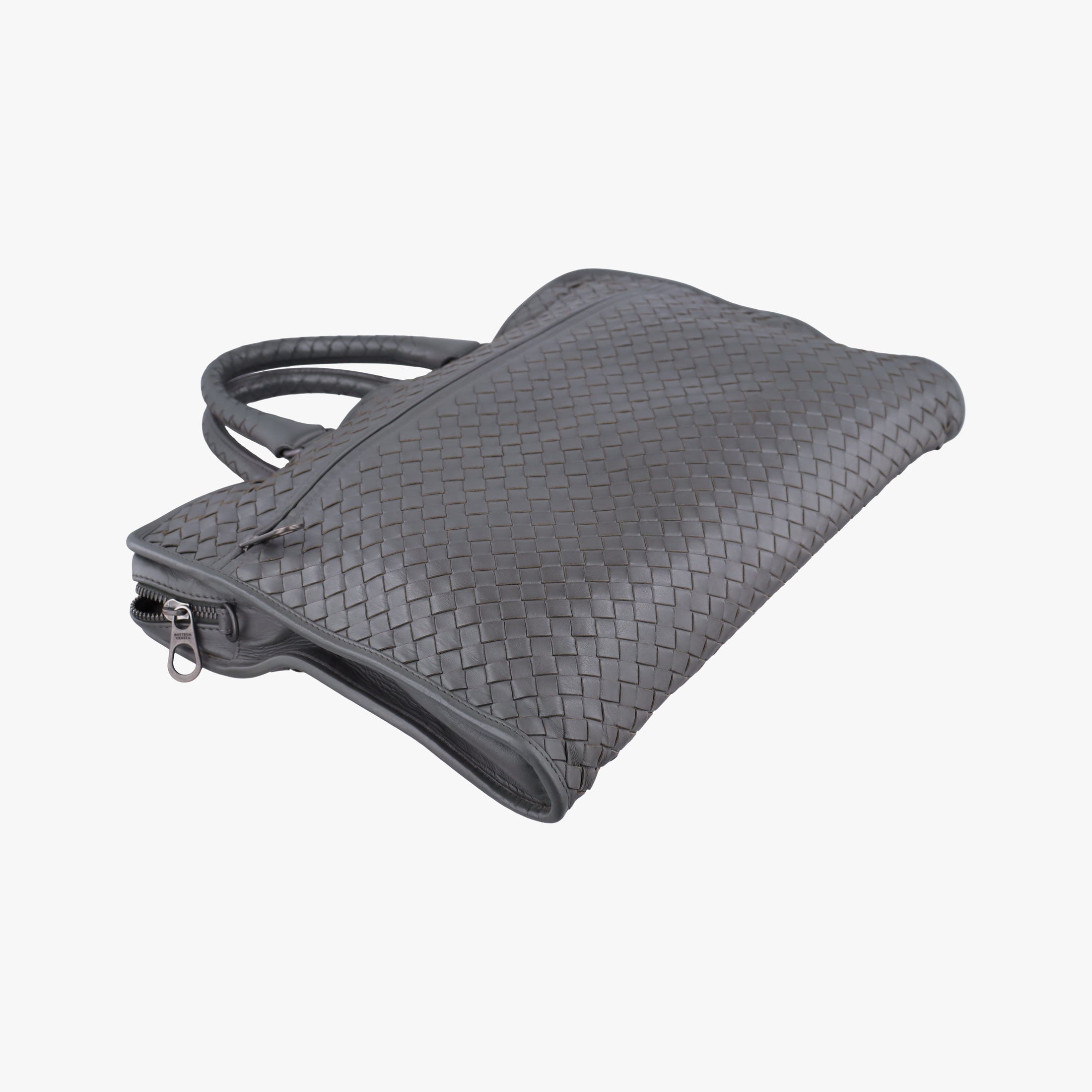 Pre-owned Bottega Veneta Intrecciato Grey lambskin  handbag | stylenewstar