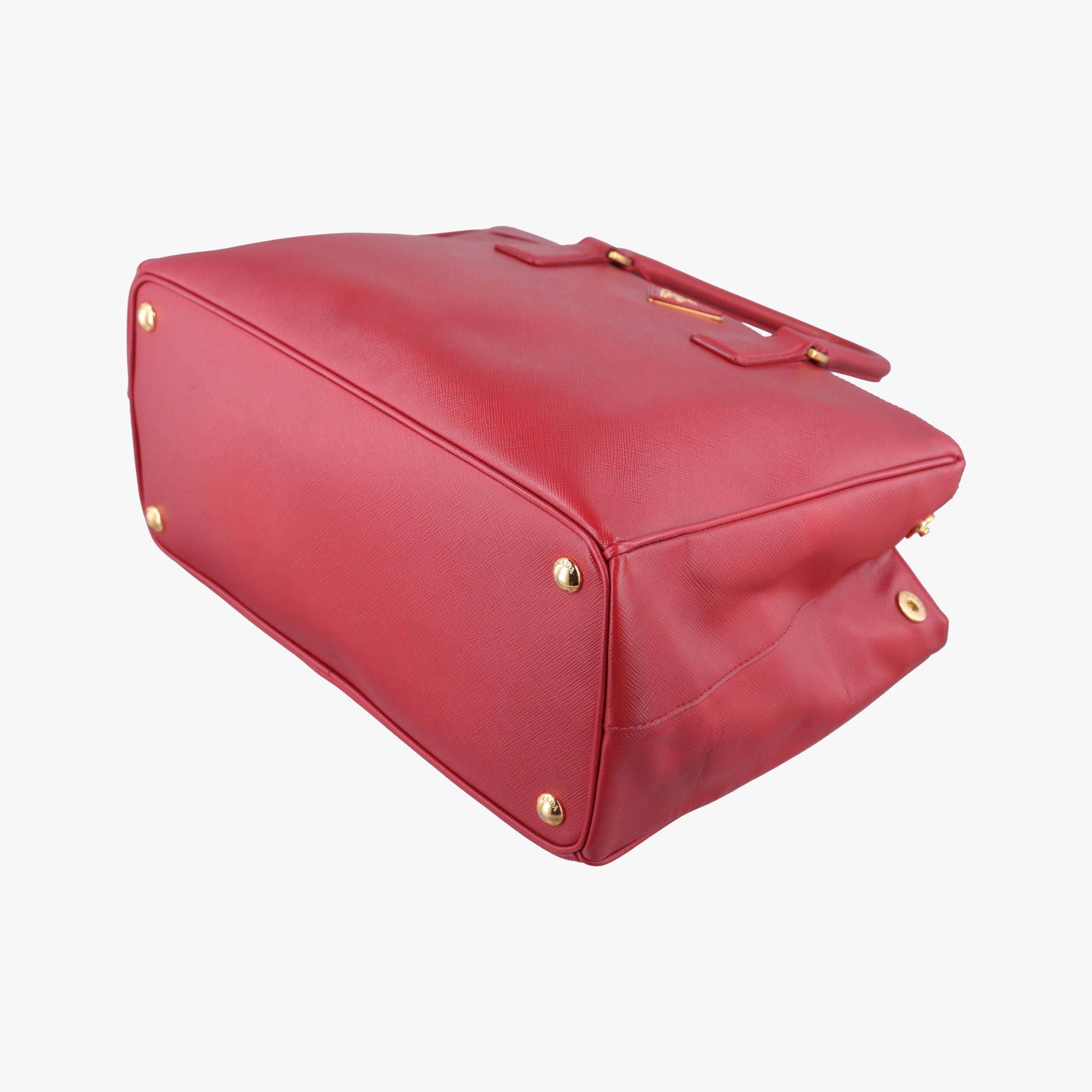 Pre-owned Prada Galleria Red SAFFIANO Leather BN1786 shoulderbag | stylenewstar