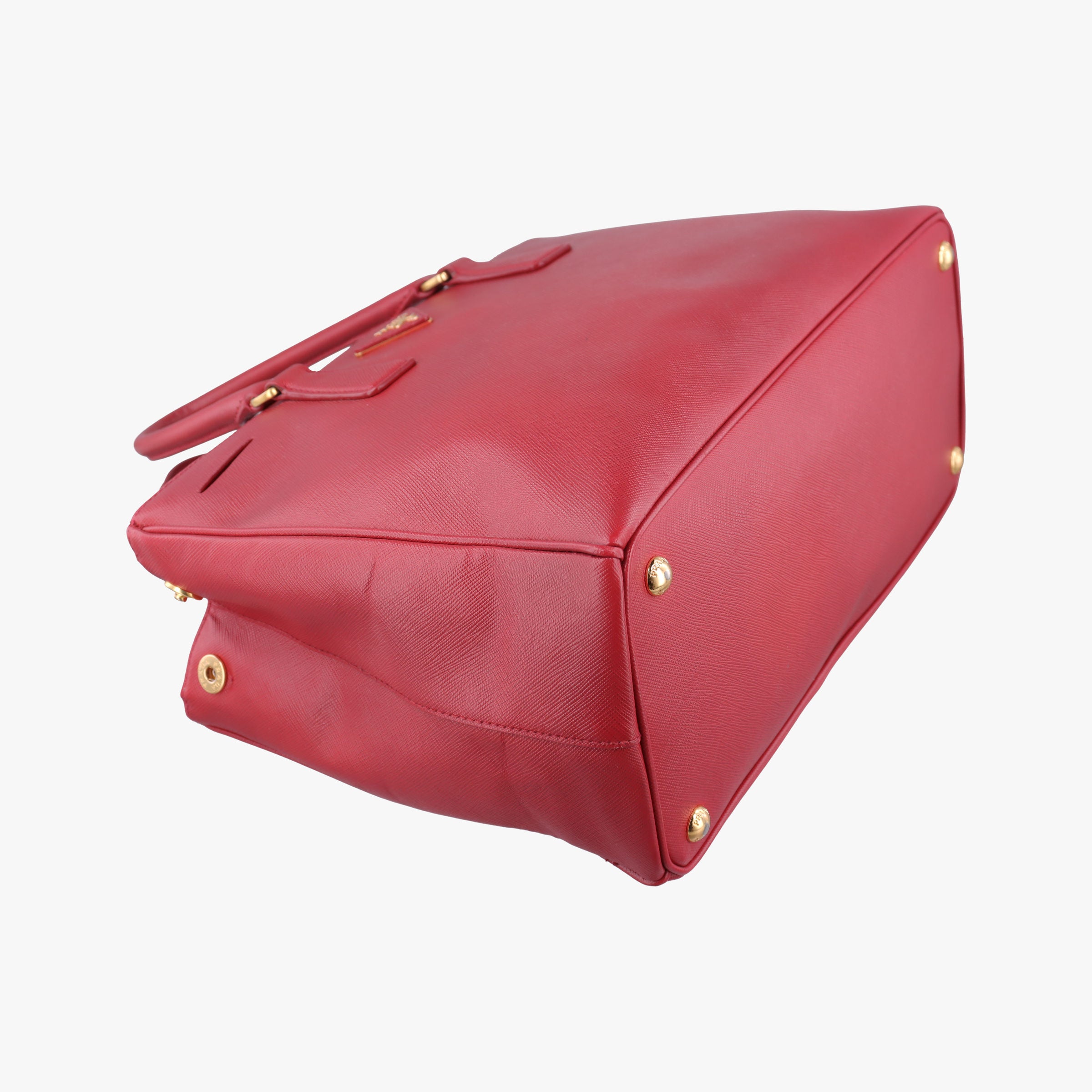 Pre-owned Prada Galleria Red SAFFIANO Leather BN1786 shoulderbag | stylenewstar