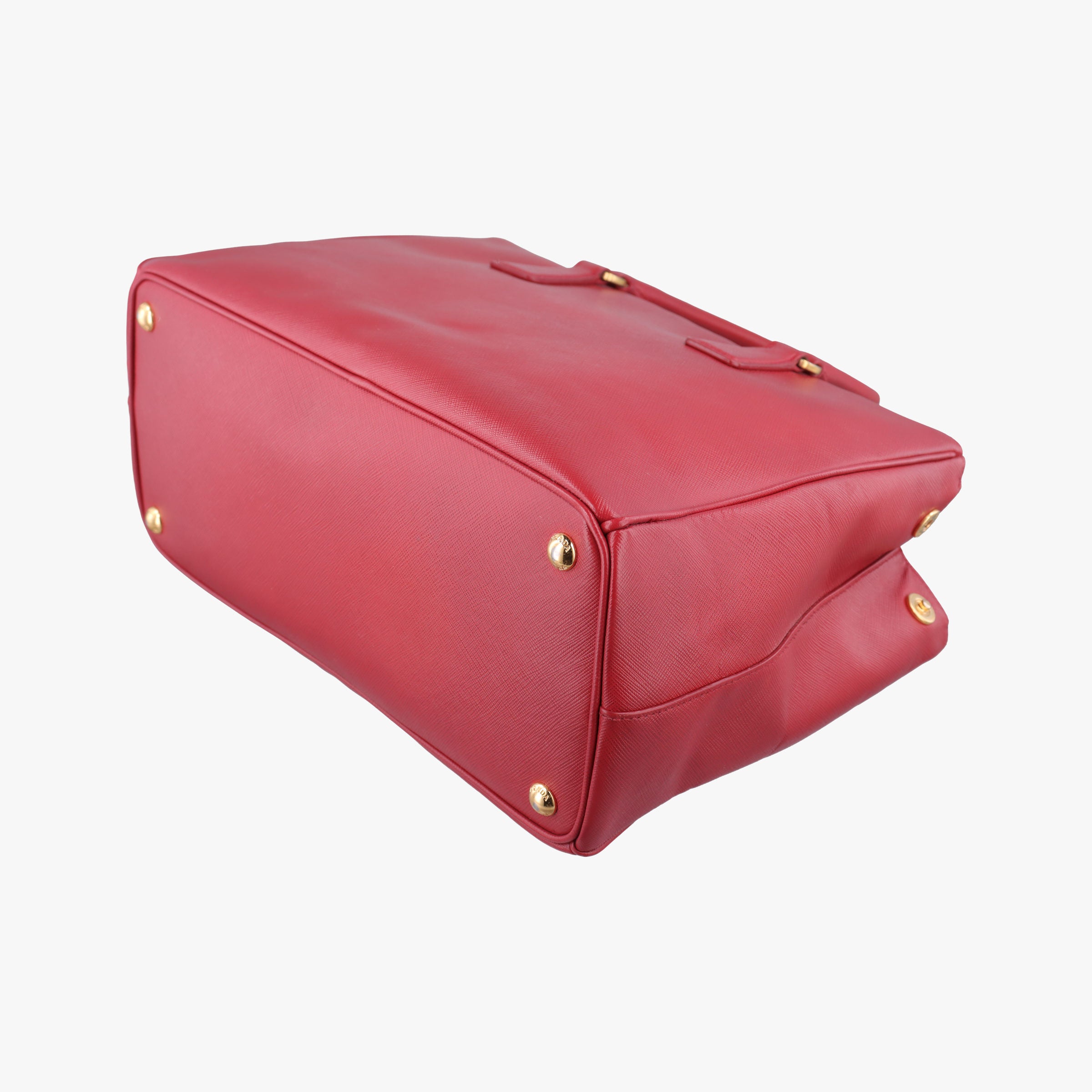 Pre-owned Prada Galleria Red SAFFIANO Leather BN1786 shoulderbag | stylenewstar