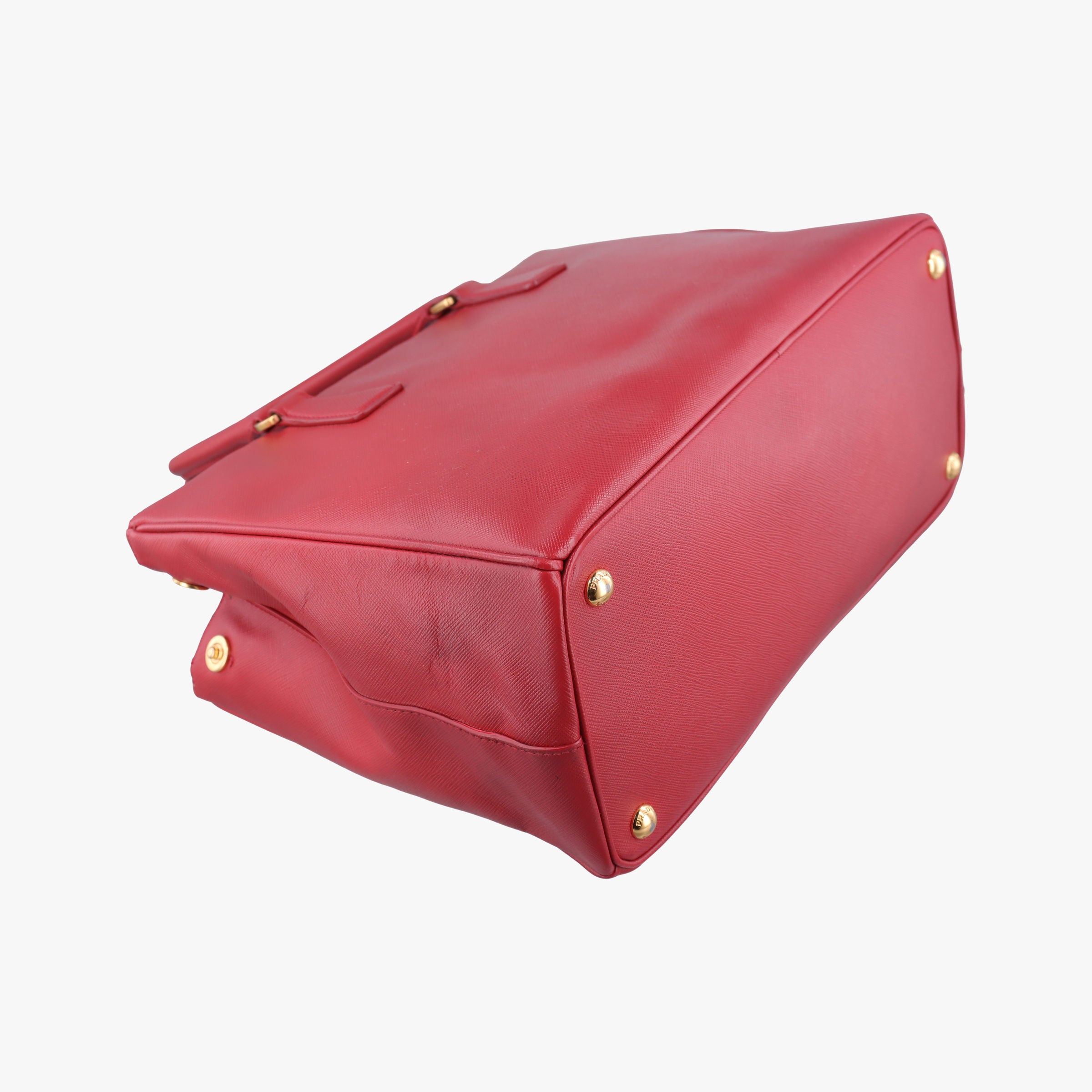 Pre-owned Prada Galleria Red SAFFIANO Leather BN1786 shoulderbag | stylenewstar