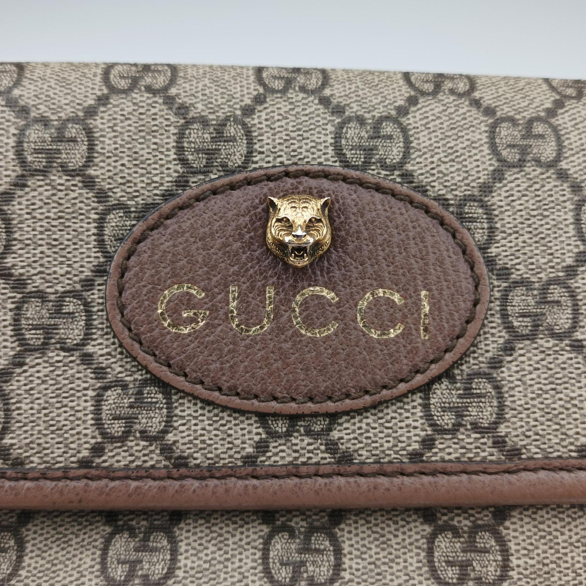 Vintage Gucci NEO VINTAGE GG Supreme beige×Brown PVC coated canvas×Leather 493930 bum bag/waist bag | stylenewstar