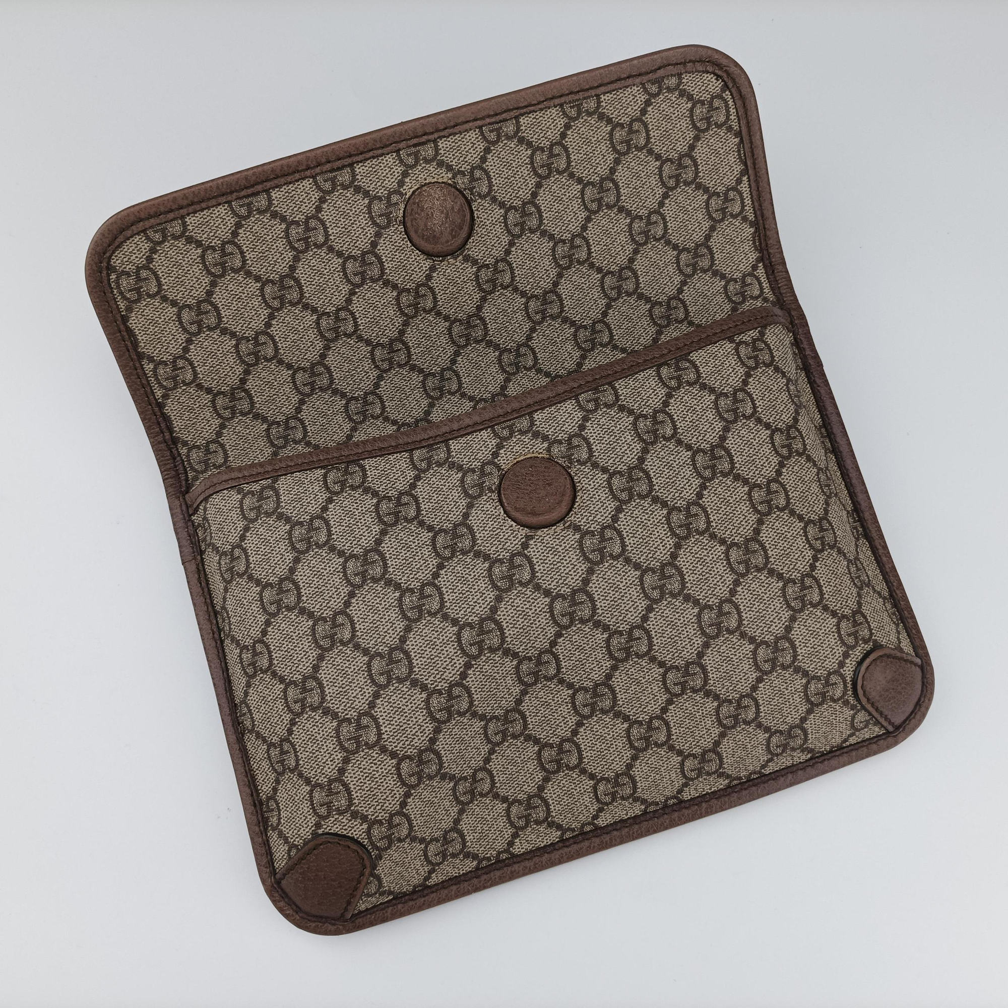 Vintage Gucci NEO VINTAGE GG Supreme beige×Brown PVC coated canvas×Leather 493930 bum bag/waist bag | stylenewstar