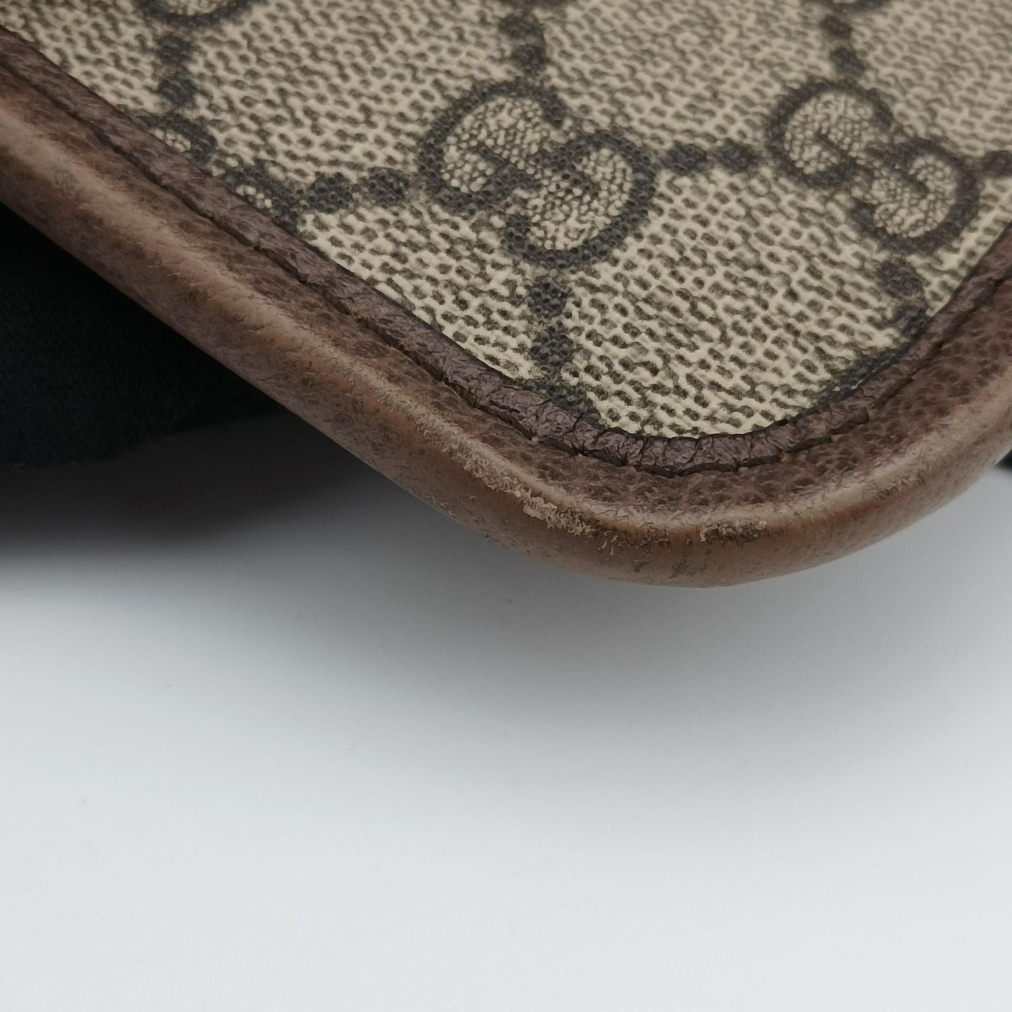 Vintage Gucci NEO VINTAGE GG Supreme beige×Brown PVC coated canvas×Leather 493930 bum bag/waist bag | stylenewstar