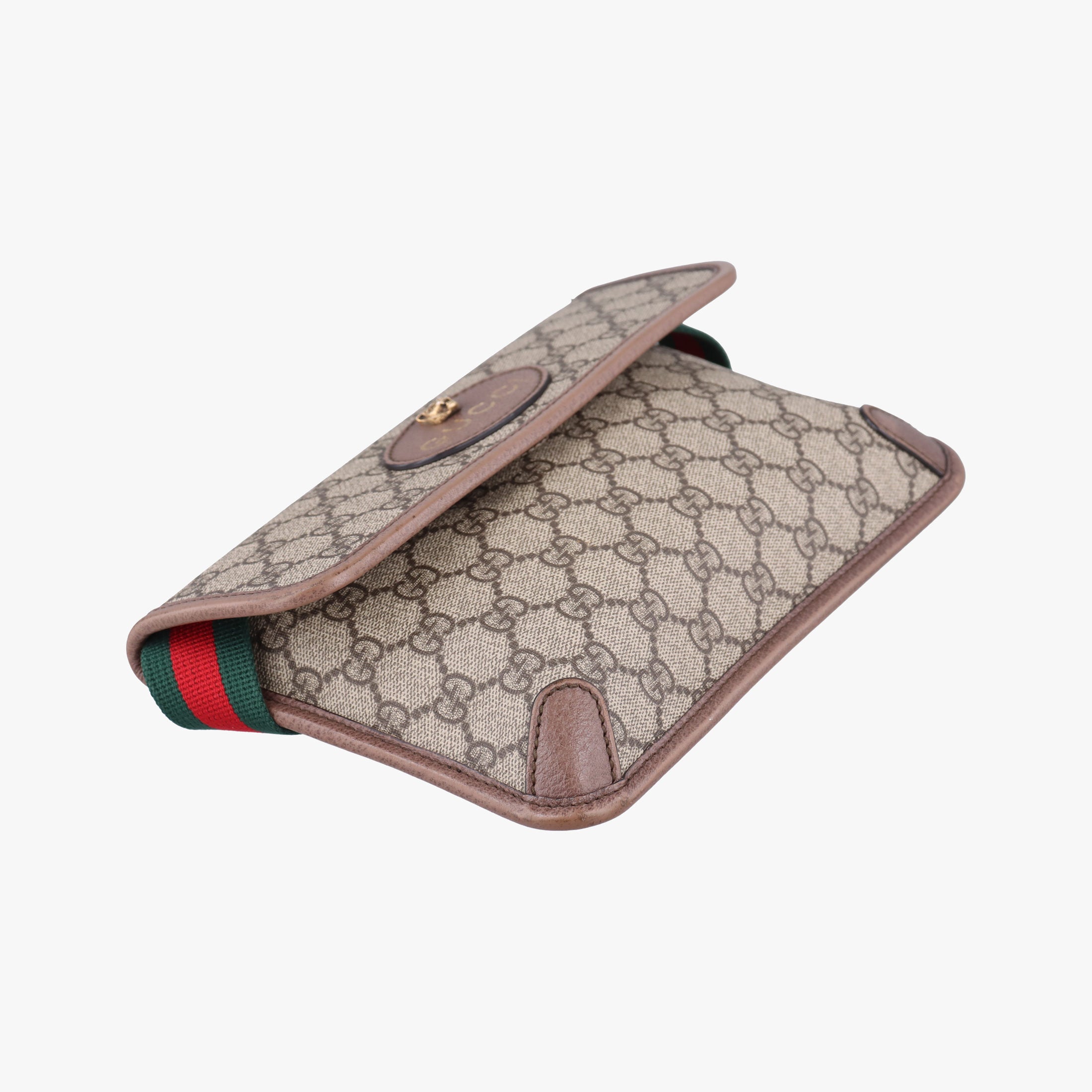 Vintage Gucci NEO VINTAGE GG Supreme beige×Brown PVC coated canvas×Leather 493930 bum bag/waist bag | stylenewstar