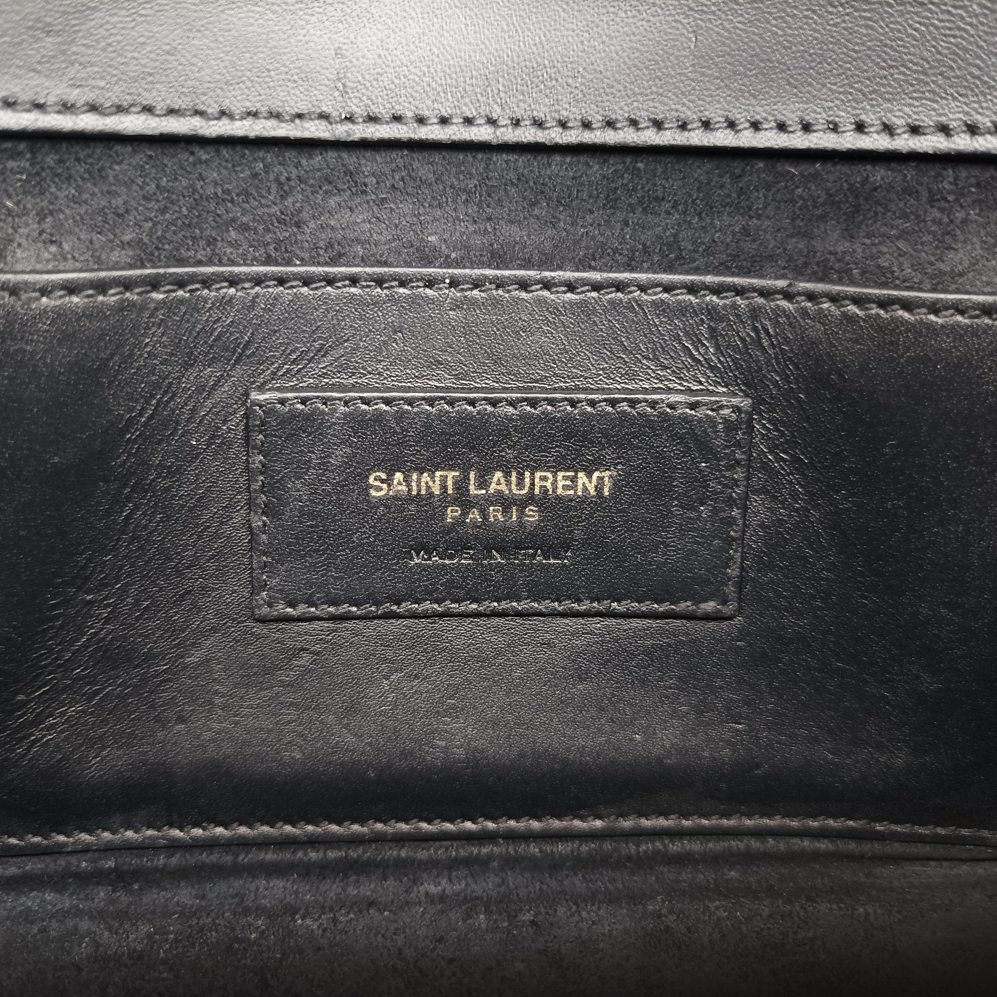 Pre-owned Yves Saint Laurent KATE Black Leather 354120 shoulderbag | stylenewstar