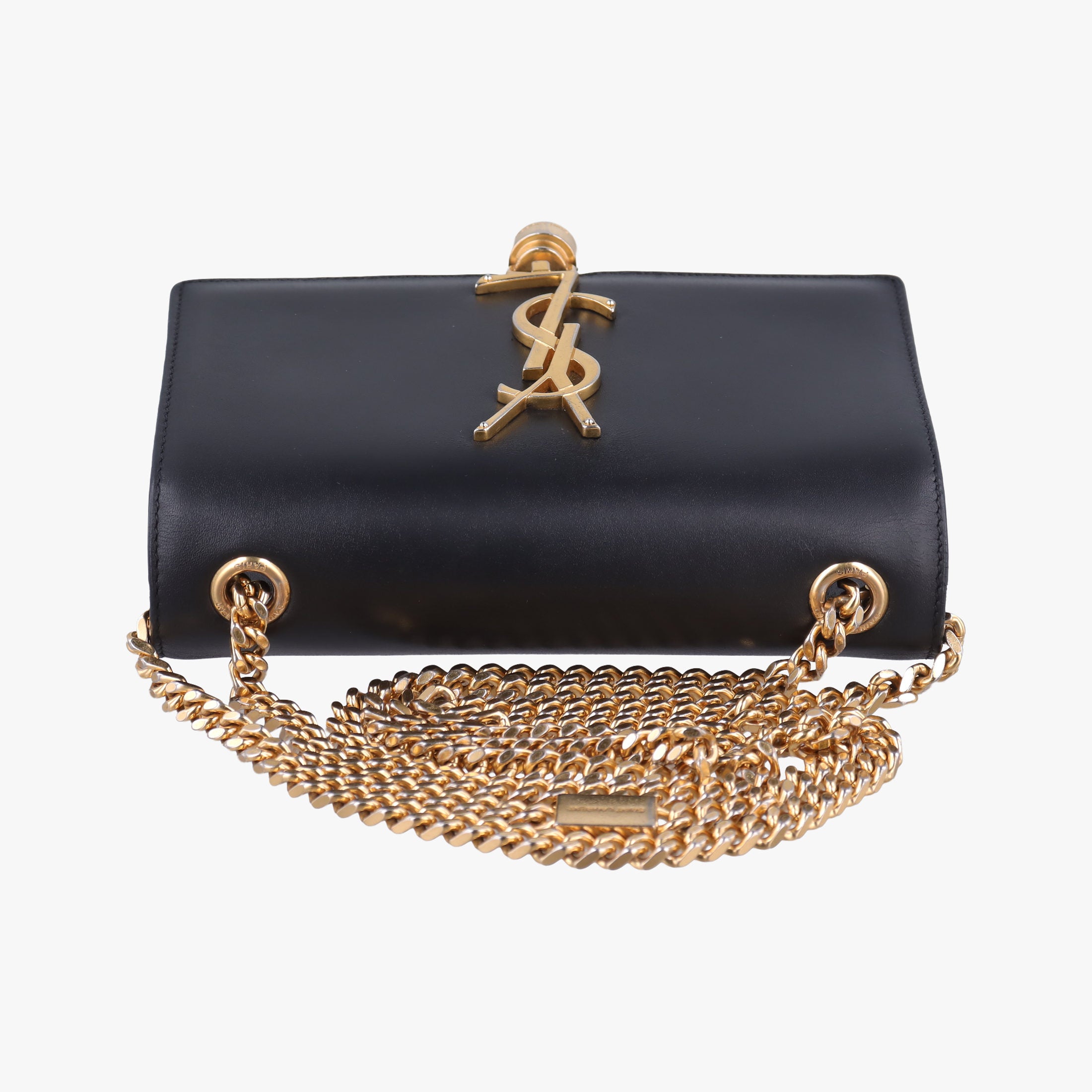 Pre-owned Yves Saint Laurent KATE Black Leather 354120 shoulderbag | stylenewstar