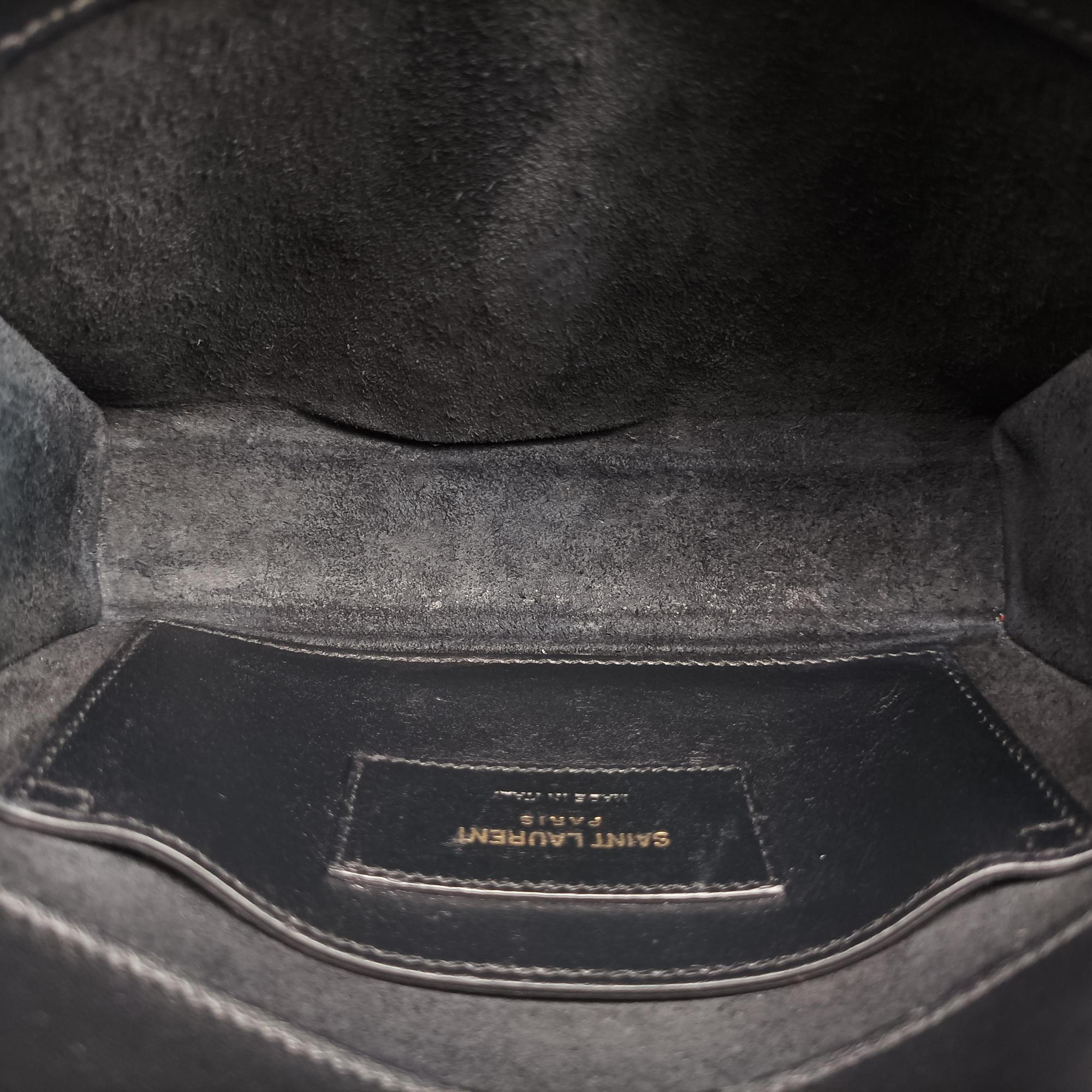 Pre-owned Yves Saint Laurent KATE Black Leather 354120 shoulderbag | stylenewstar