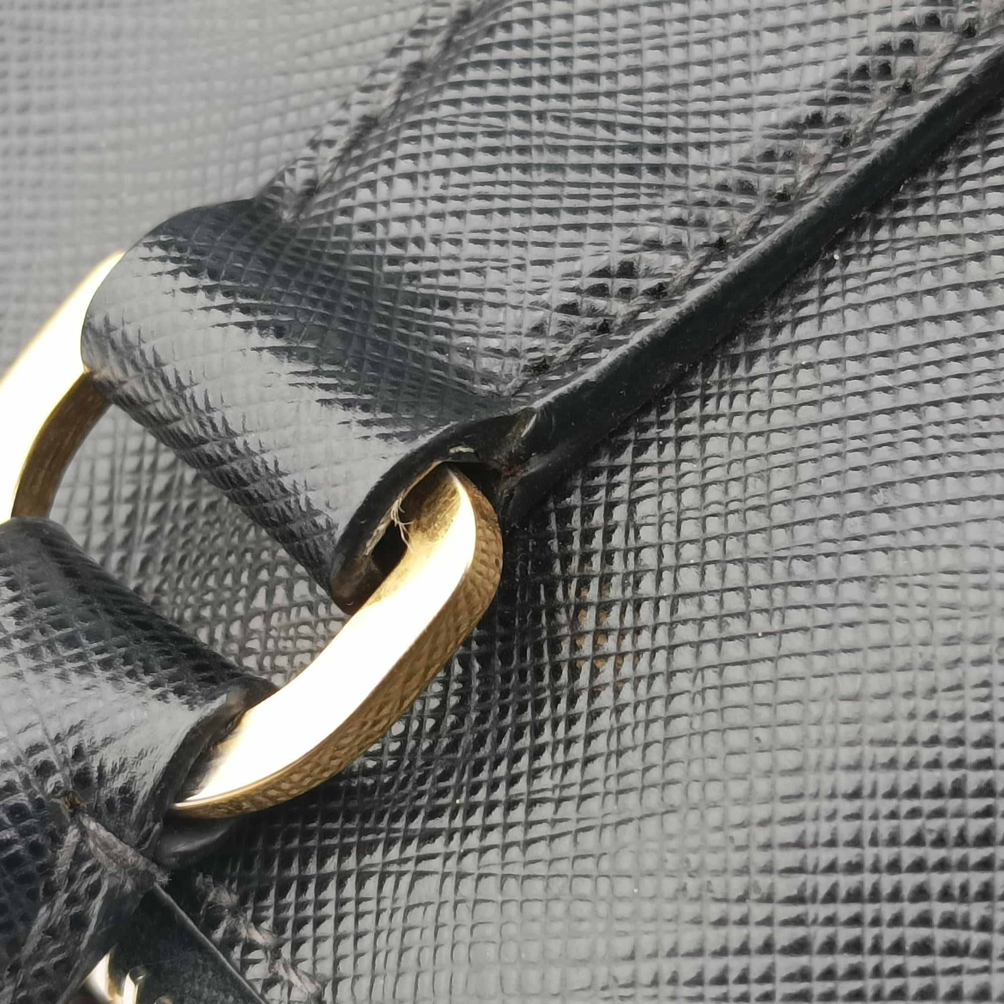 Pre-owned Prada Galleria Black SAFFIANO　Leather BN1802 handbag | stylenewstar