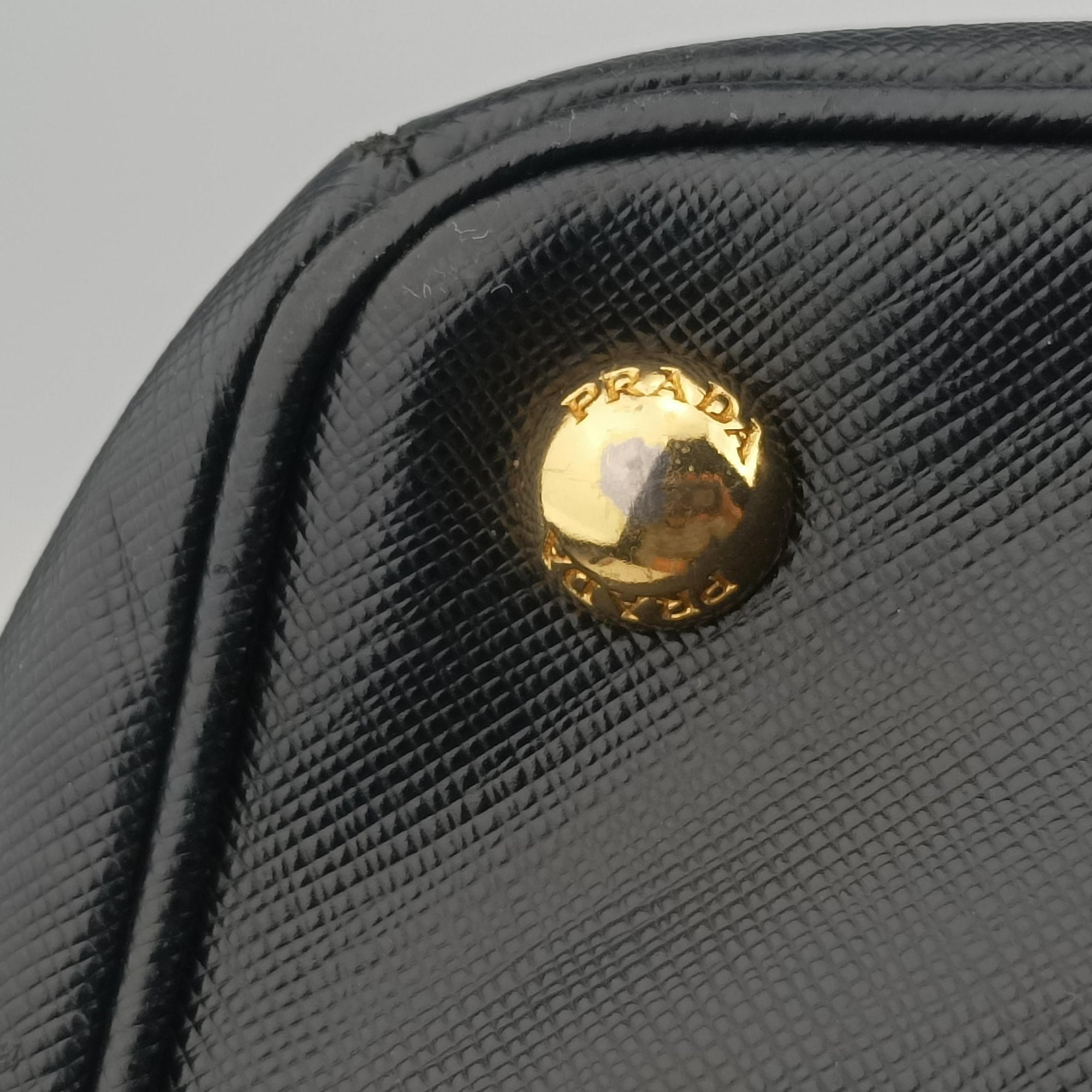 Pre-owned Prada Galleria Black SAFFIANO　Leather BN1802 handbag | stylenewstar