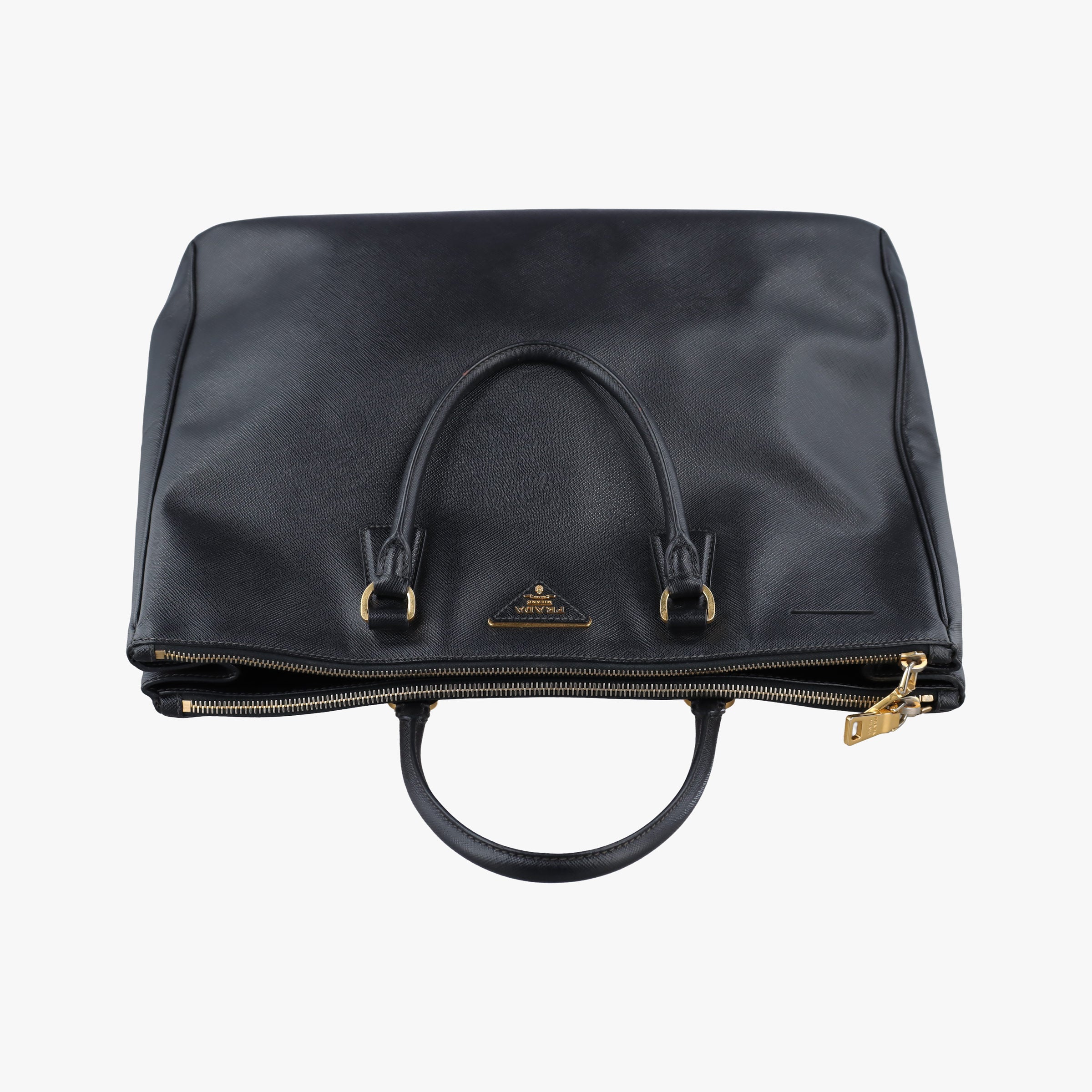 Pre-owned Prada Galleria Black SAFFIANO　Leather BN1802 handbag | stylenewstar