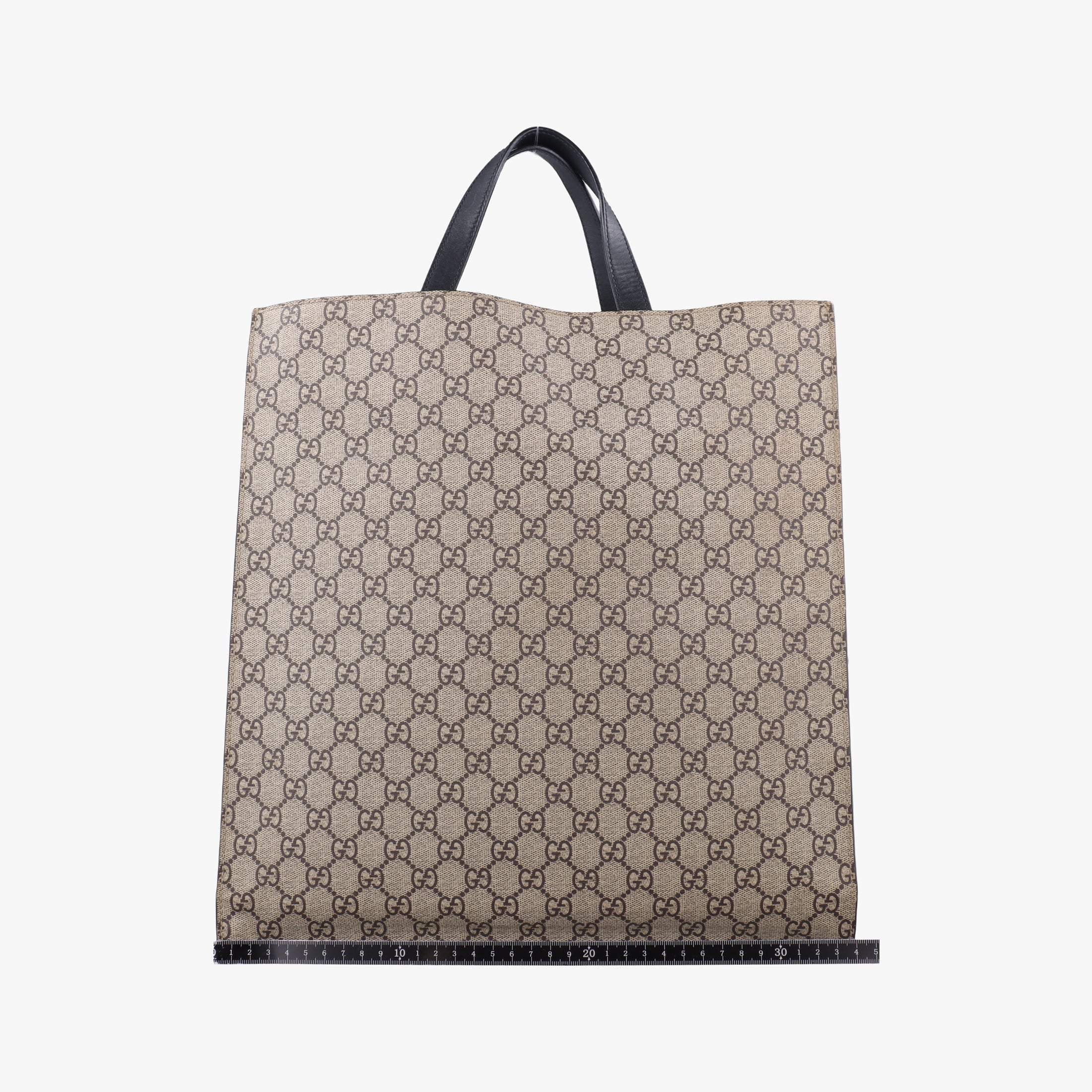 Pre-owned Gucci GG Supreme Bee beige×black PVC coated canvas×Leather 450950 shoulderbag | stylenewstar
