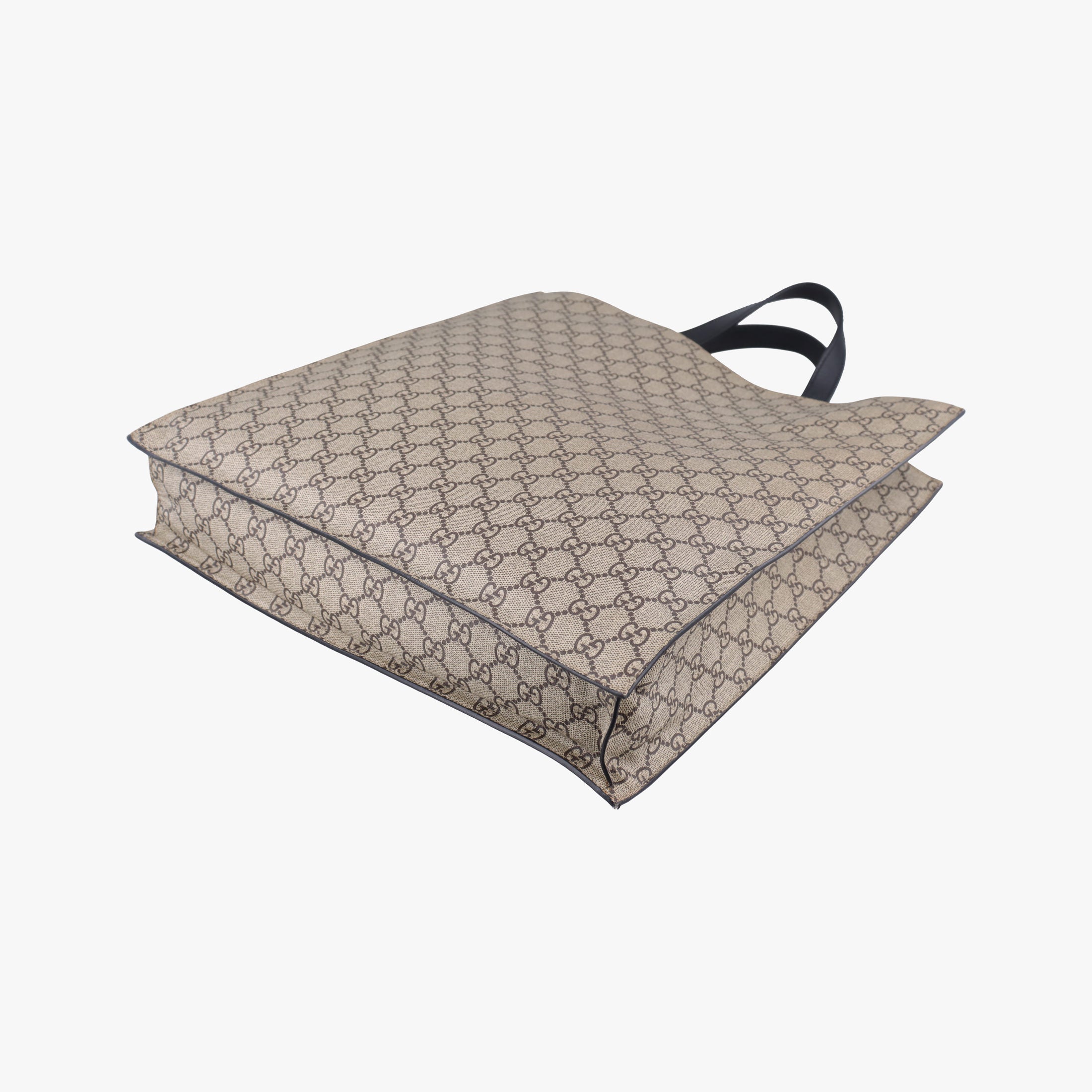 Pre-owned Gucci GG Supreme Bee beige×black PVC coated canvas×Leather 450950 shoulderbag | stylenewstar