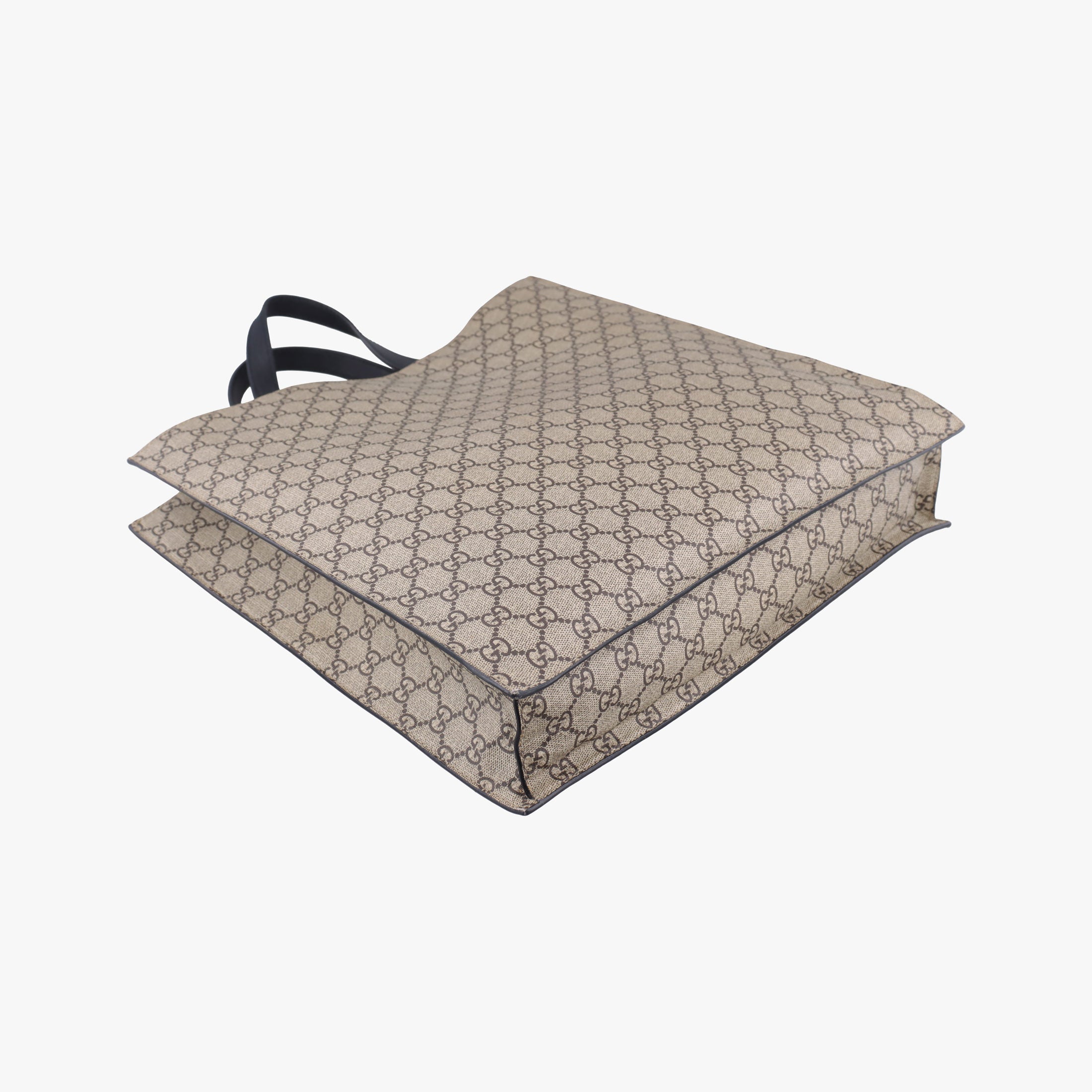 Pre-owned Gucci GG Supreme Bee beige×black PVC coated canvas×Leather 450950 shoulderbag | stylenewstar