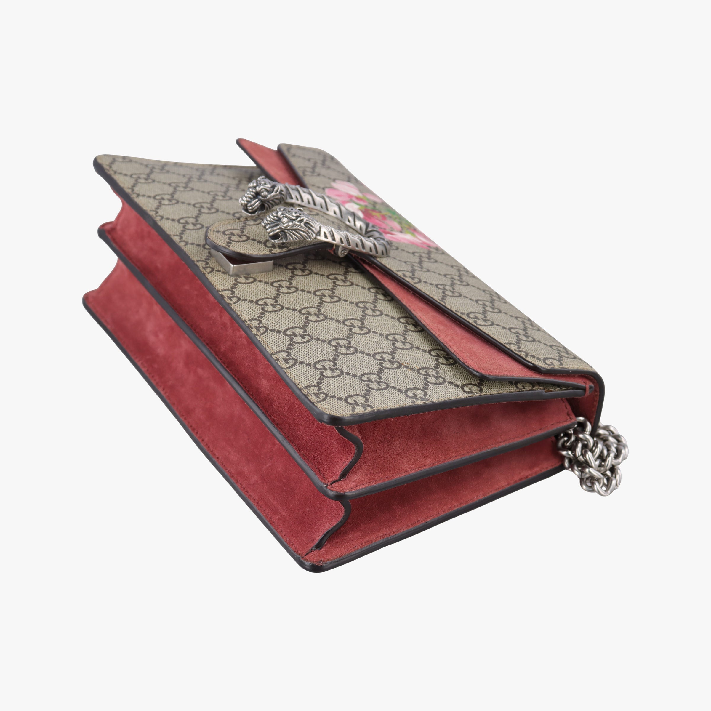 Pre-owned Gucci Dionysus Beige×red×multicolor PVC coated canvas × suede 400249 shoulderbag | stylenewstar