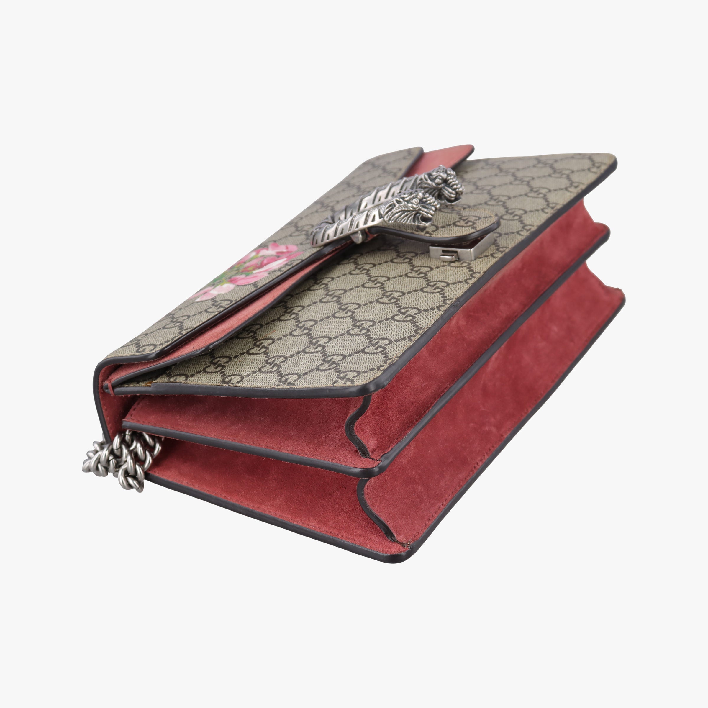 Pre-owned Gucci Dionysus Beige×red×multicolor PVC coated canvas × suede 400249 shoulderbag | stylenewstar