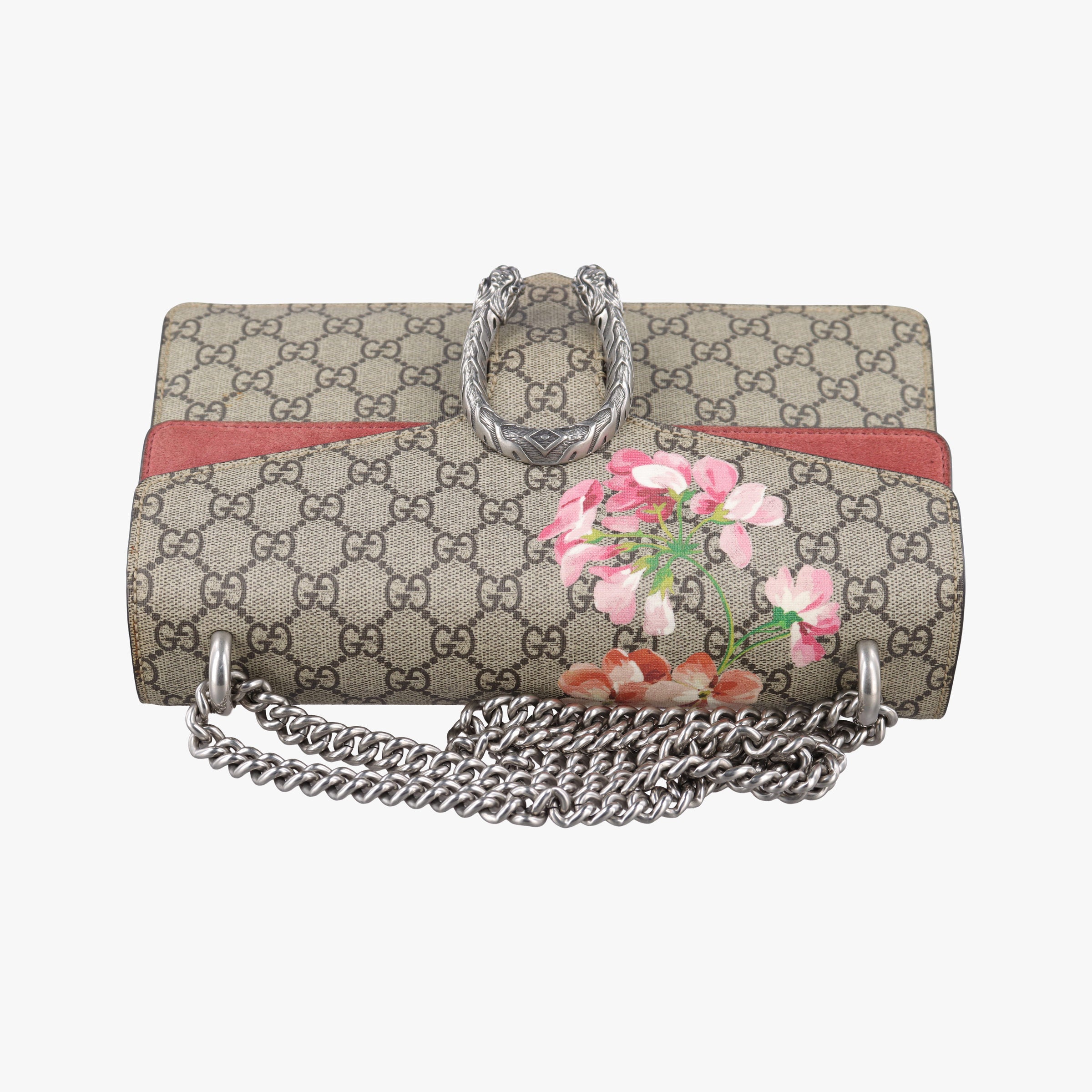 Pre-owned Gucci Dionysus Beige×red×multicolor PVC coated canvas × suede 400249 shoulderbag | stylenewstar