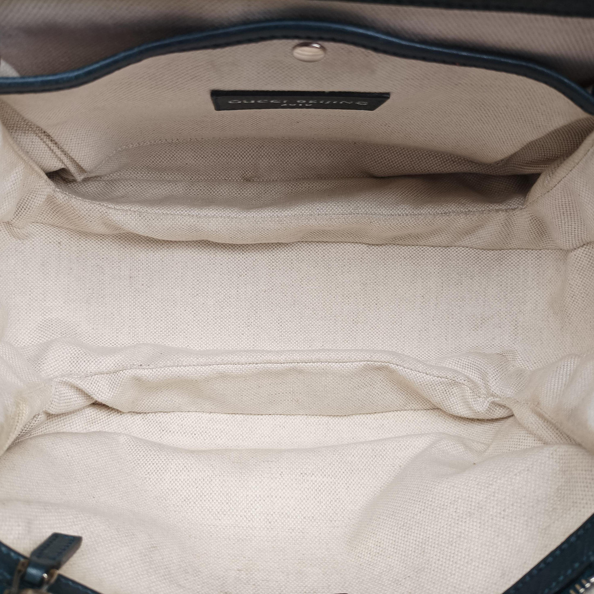 Pre-owned Gucci New Bamboo Blue Leather 240242 shoulderbag | stylenewstar