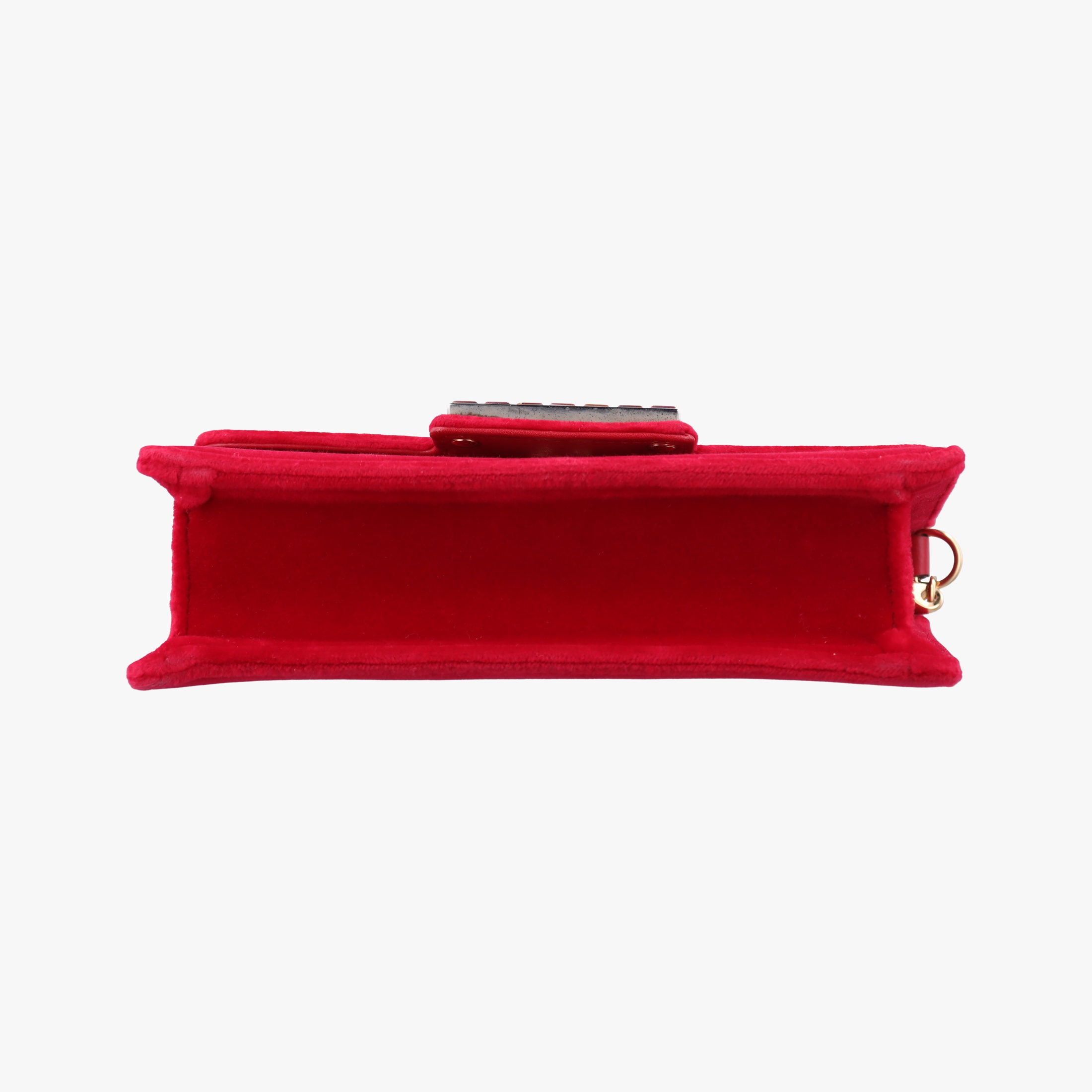 Pre-owned Gucci Square G Red velour 544242 shoulderbag | stylenewstar