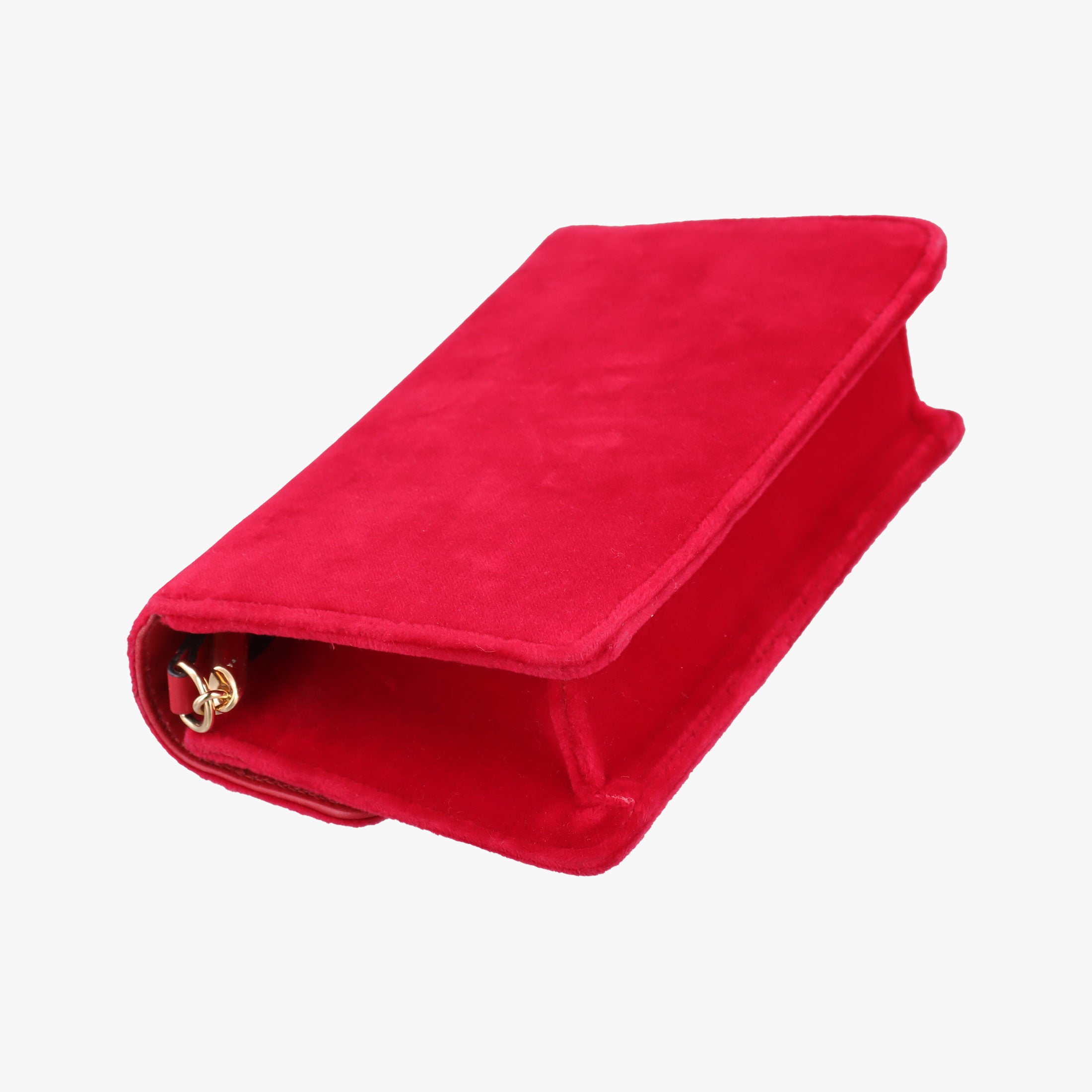 Pre-owned Gucci Square G Red velour 544242 shoulderbag | stylenewstar