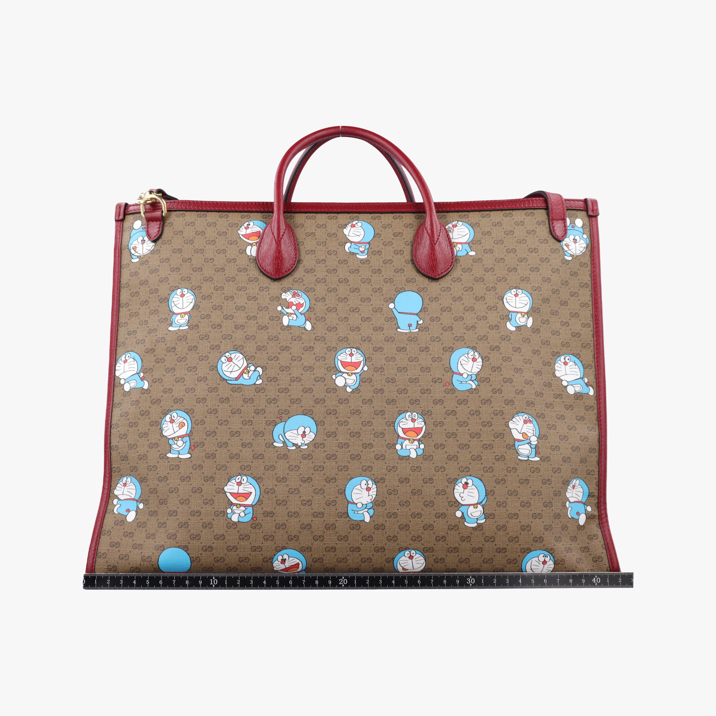 Pre-owned Gucci Fujiko-Pro Doraemon Micro GG Supreme Beige × Red × Multicolor PVC coated canvas 653952 shoulderbag | stylenewstar