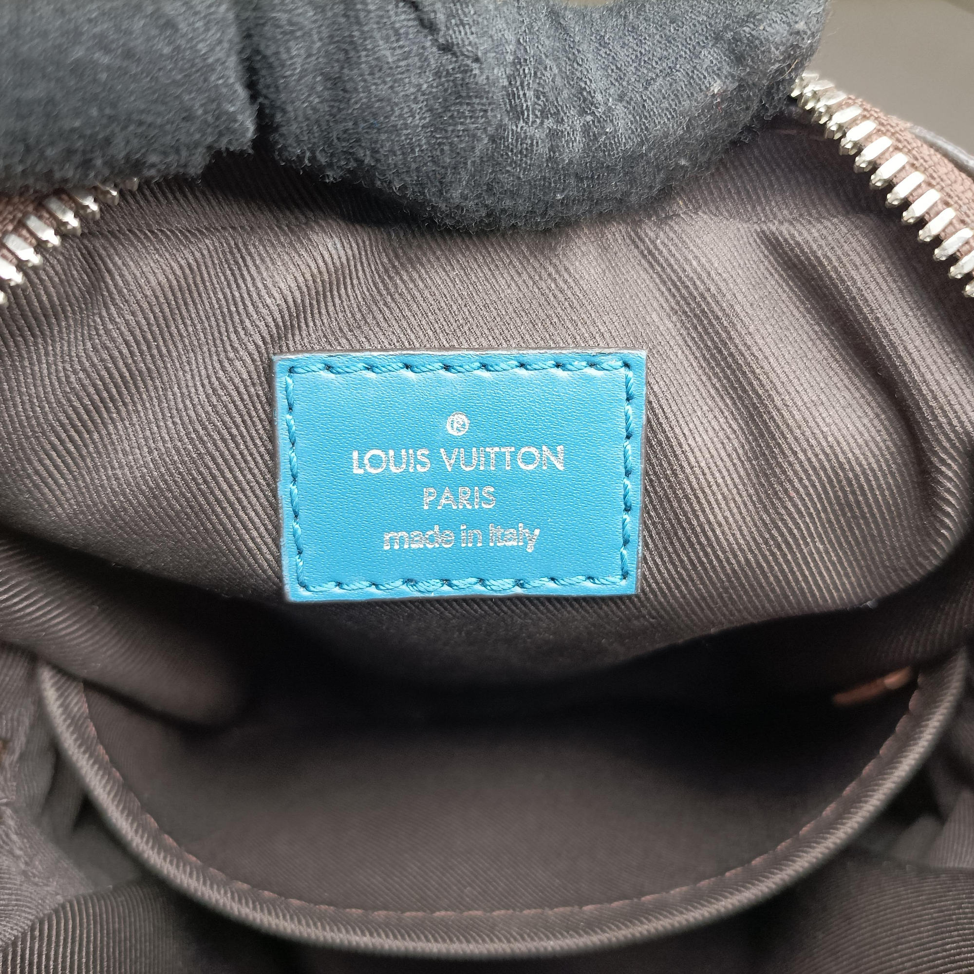 Pre-owned Louis Vuitton Danube Slim PＭ brown×navy Monogram Canvas×epi M51459 shoulderbag | stylenewstar