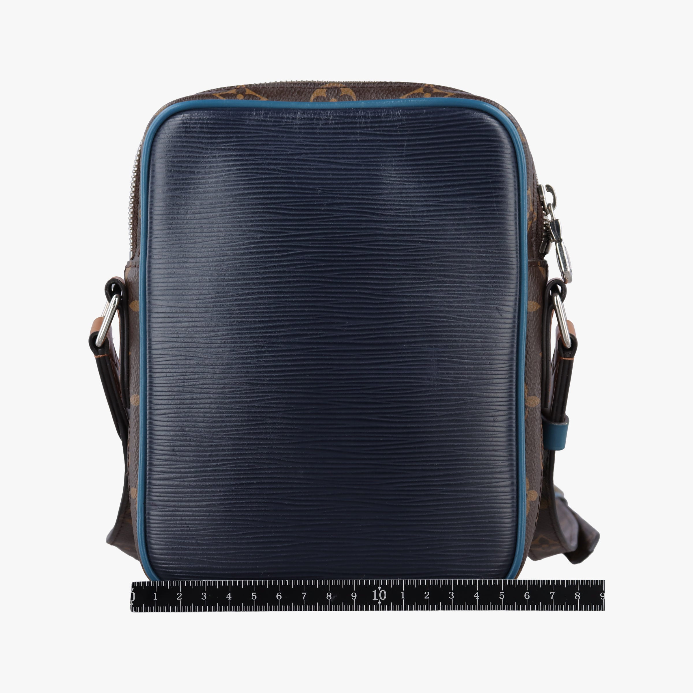 Pre-owned Louis Vuitton Danube Slim PＭ brown×navy Monogram Canvas×epi M51459 shoulderbag | stylenewstar
