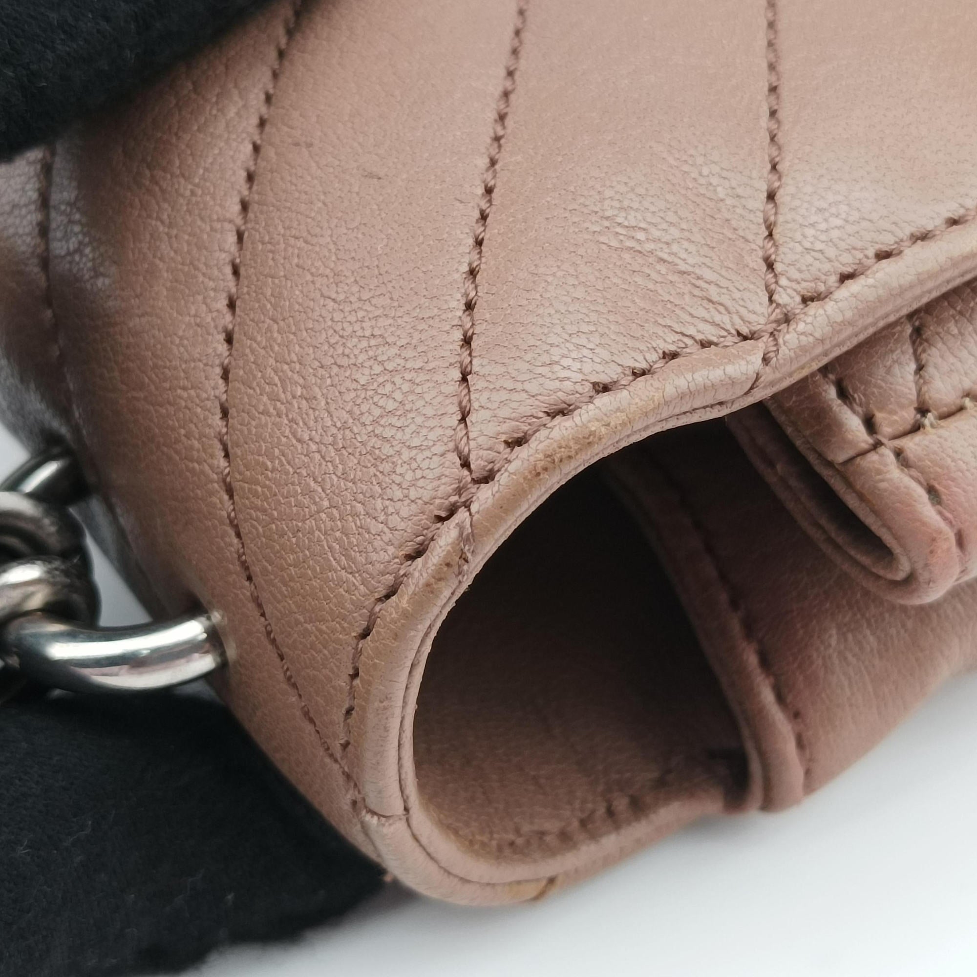 Secondhand Yves Saint Laurent COLLEGE beige Leather 428056 shoulderbag | stylenewstar