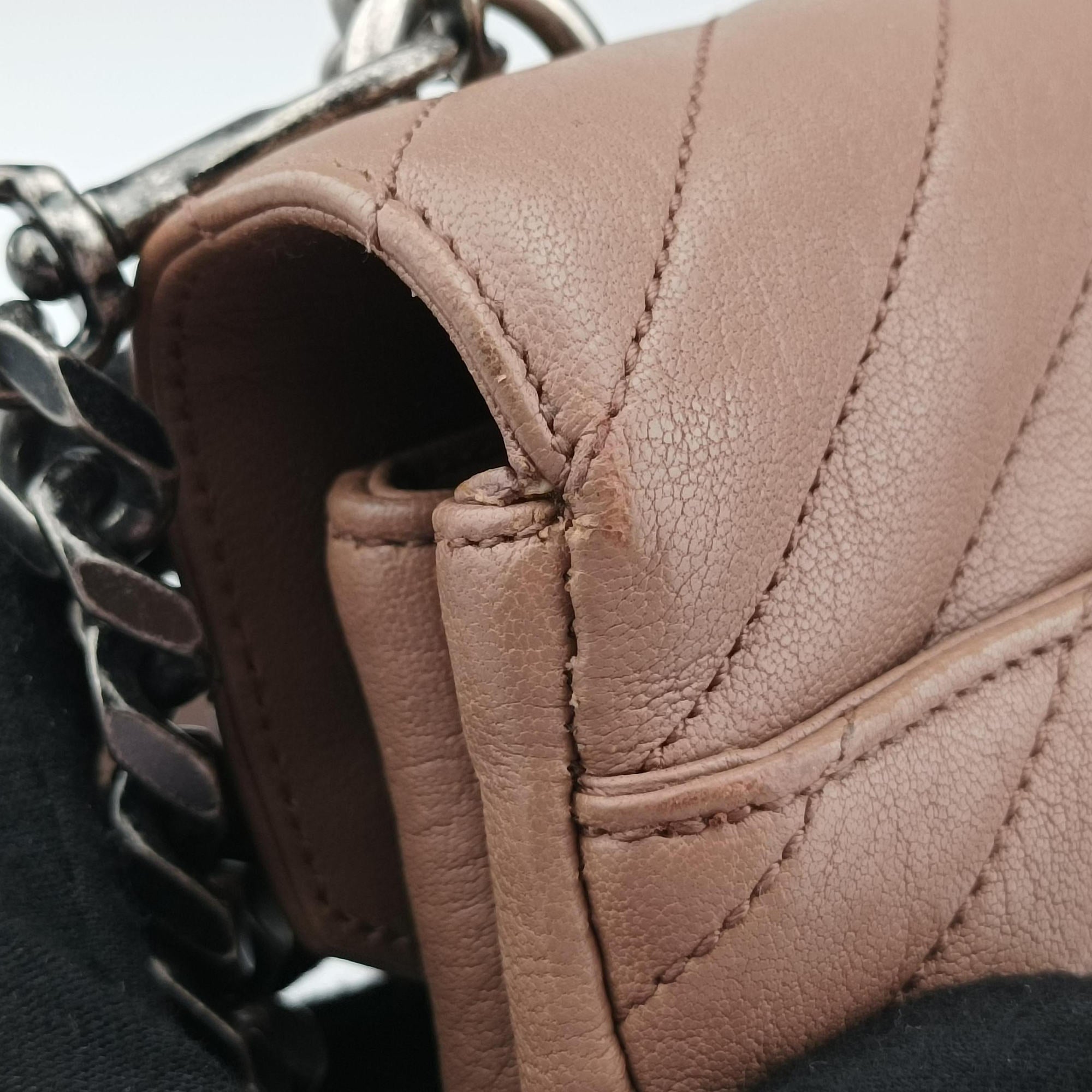 Secondhand Yves Saint Laurent COLLEGE beige Leather 428056 shoulderbag | stylenewstar