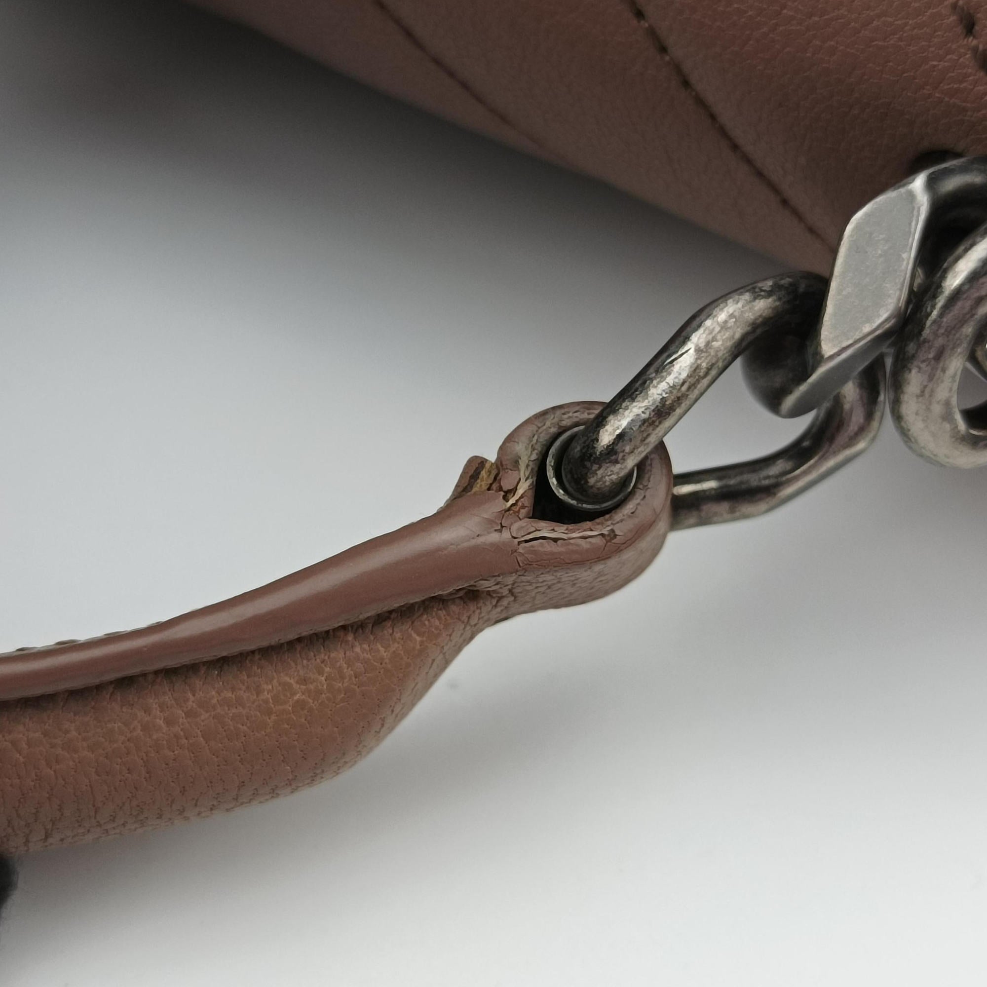 Secondhand Yves Saint Laurent COLLEGE beige Leather 428056 shoulderbag | stylenewstar
