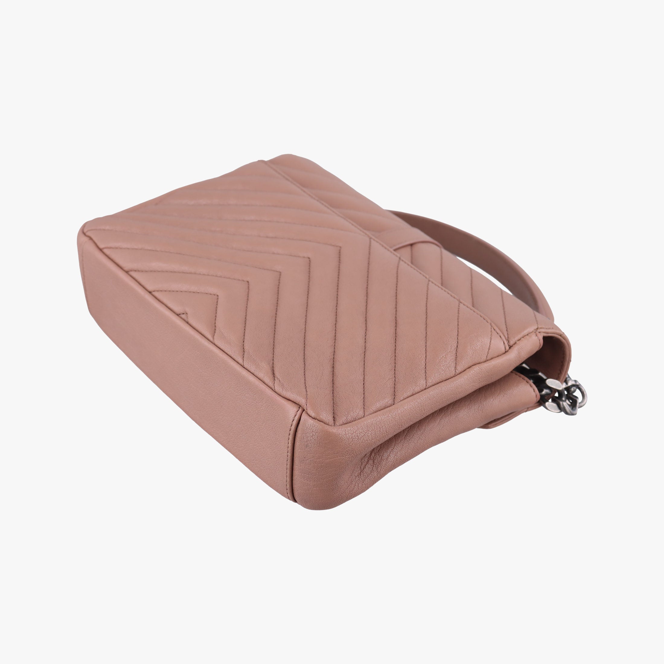 Secondhand Yves Saint Laurent COLLEGE beige Leather 428056 shoulderbag | stylenewstar