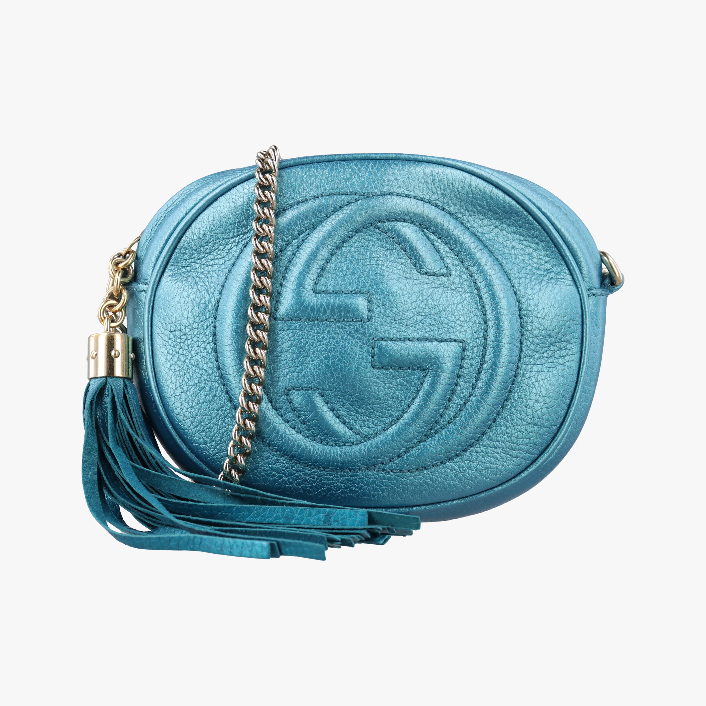 Pre-owned Gucci Soho Blue Leather 353965 shoulderbag | stylenewstar