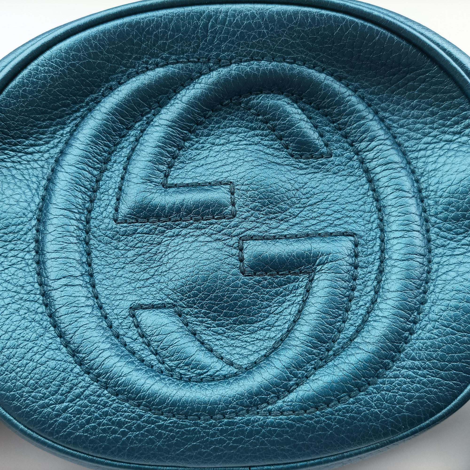Pre-owned Gucci Soho Blue Leather 353965 shoulderbag | stylenewstar