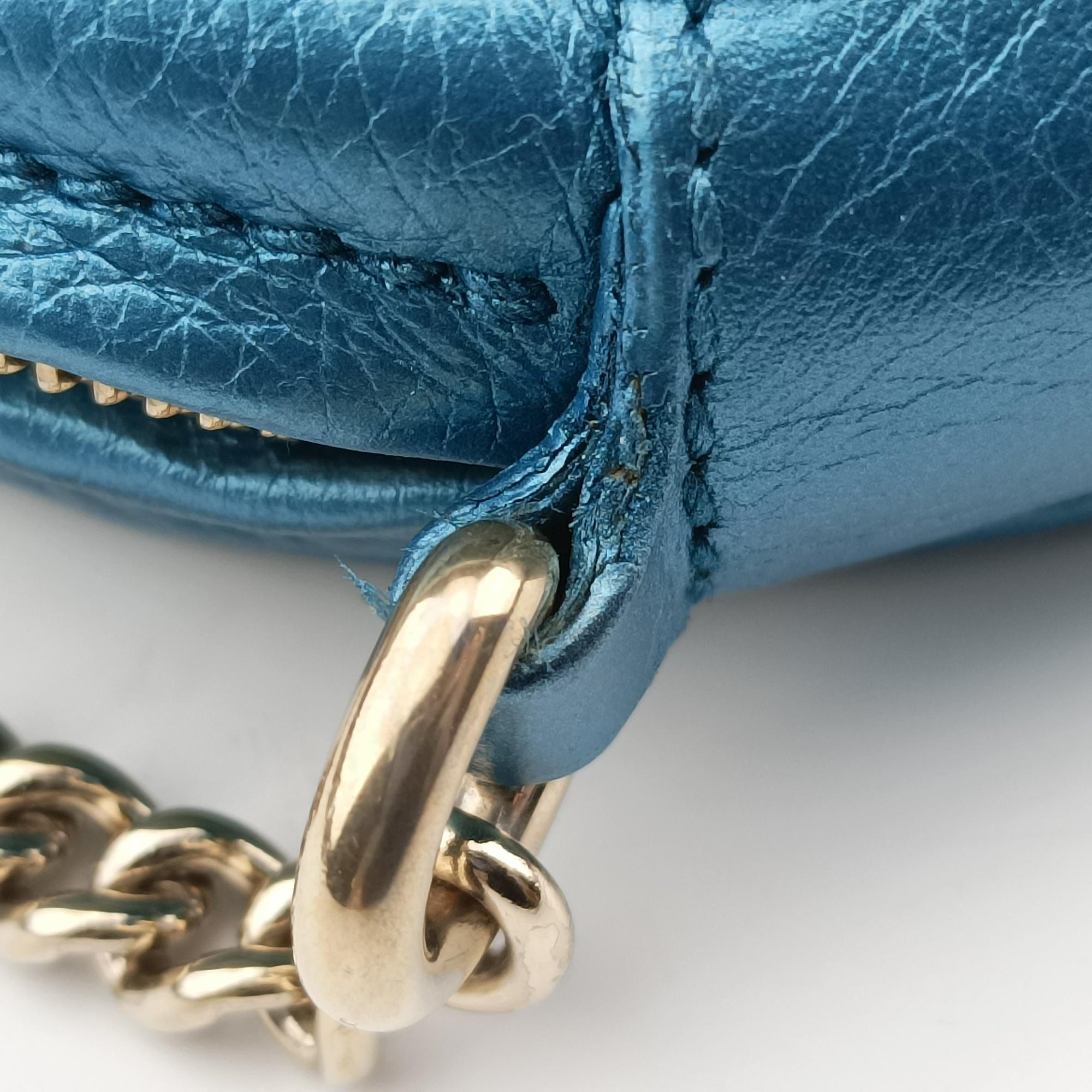 Pre-owned Gucci Soho Blue Leather 353965 shoulderbag | stylenewstar