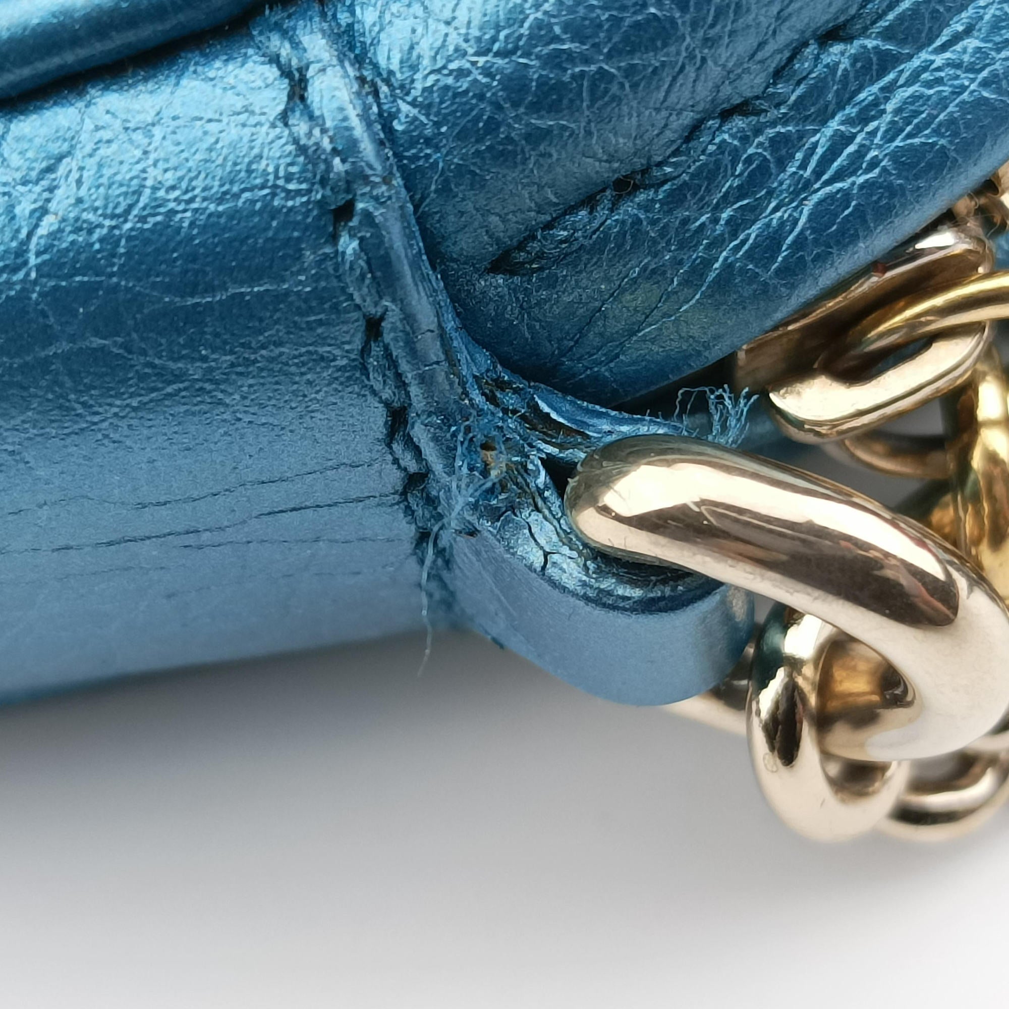 Pre-owned Gucci Soho Blue Leather 353965 shoulderbag | stylenewstar