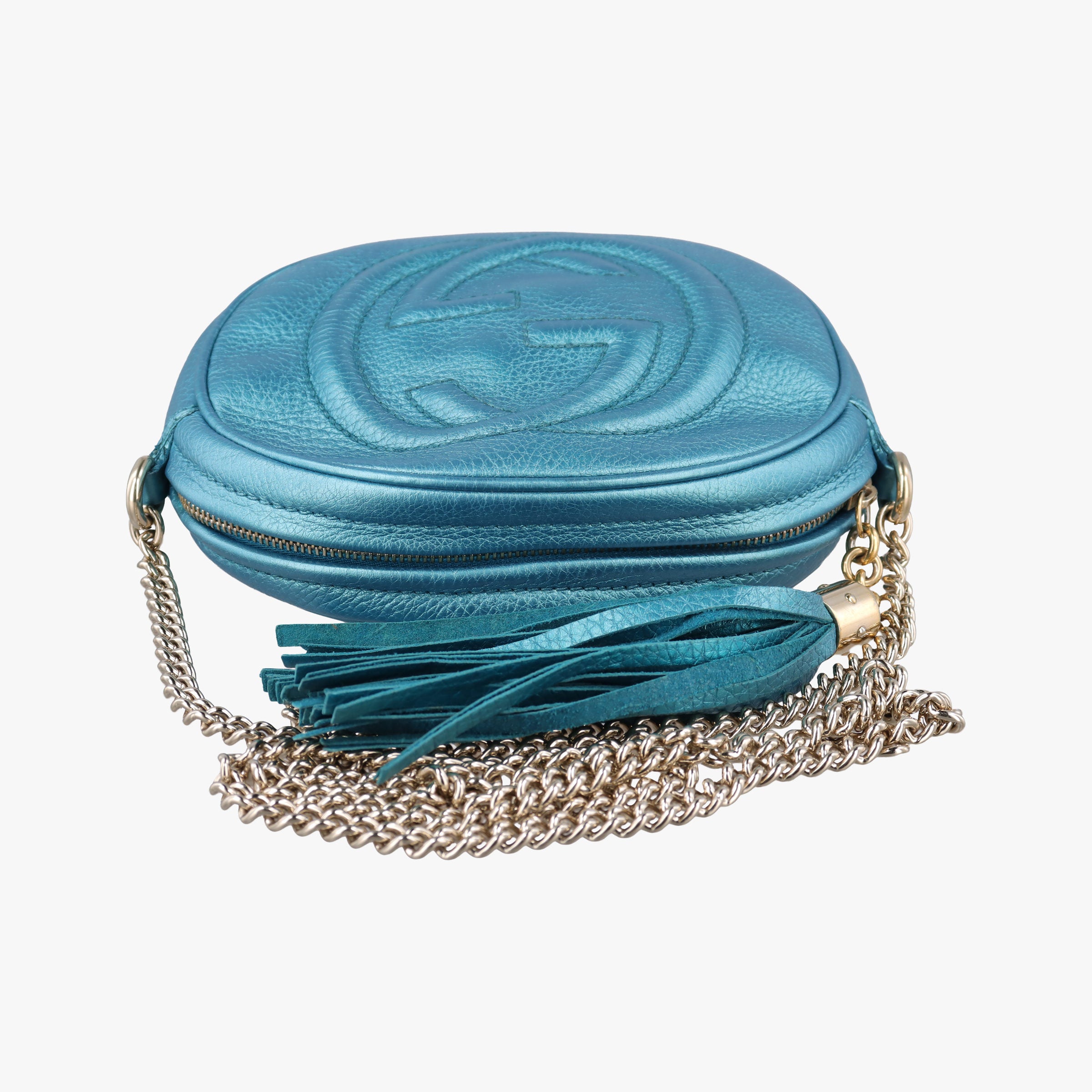 Pre-owned Gucci Soho Blue Leather 353965 shoulderbag | stylenewstar