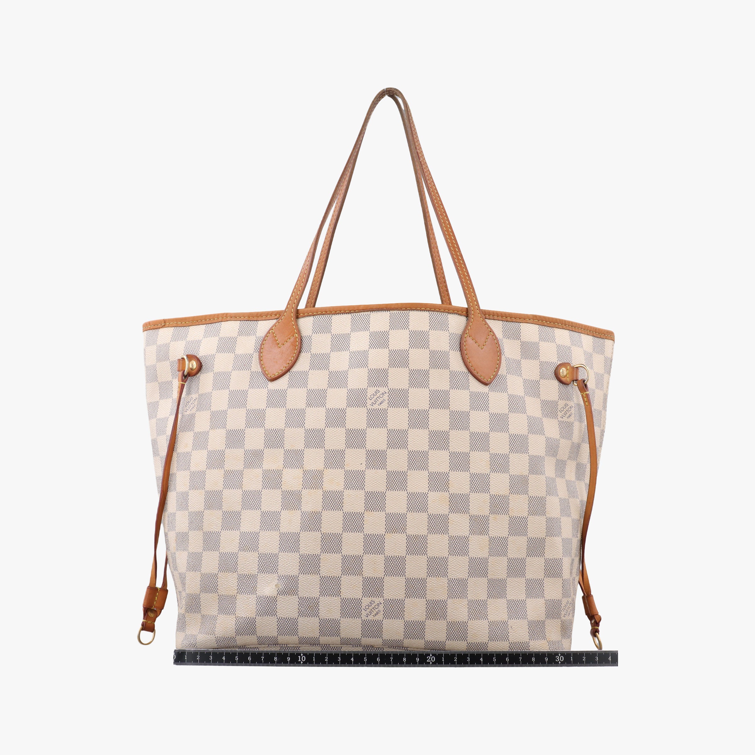 Pre-owned Louis Vuitton NEVERFULL MM AZUR Damier Canvas N51107 handbag | stylenewstar