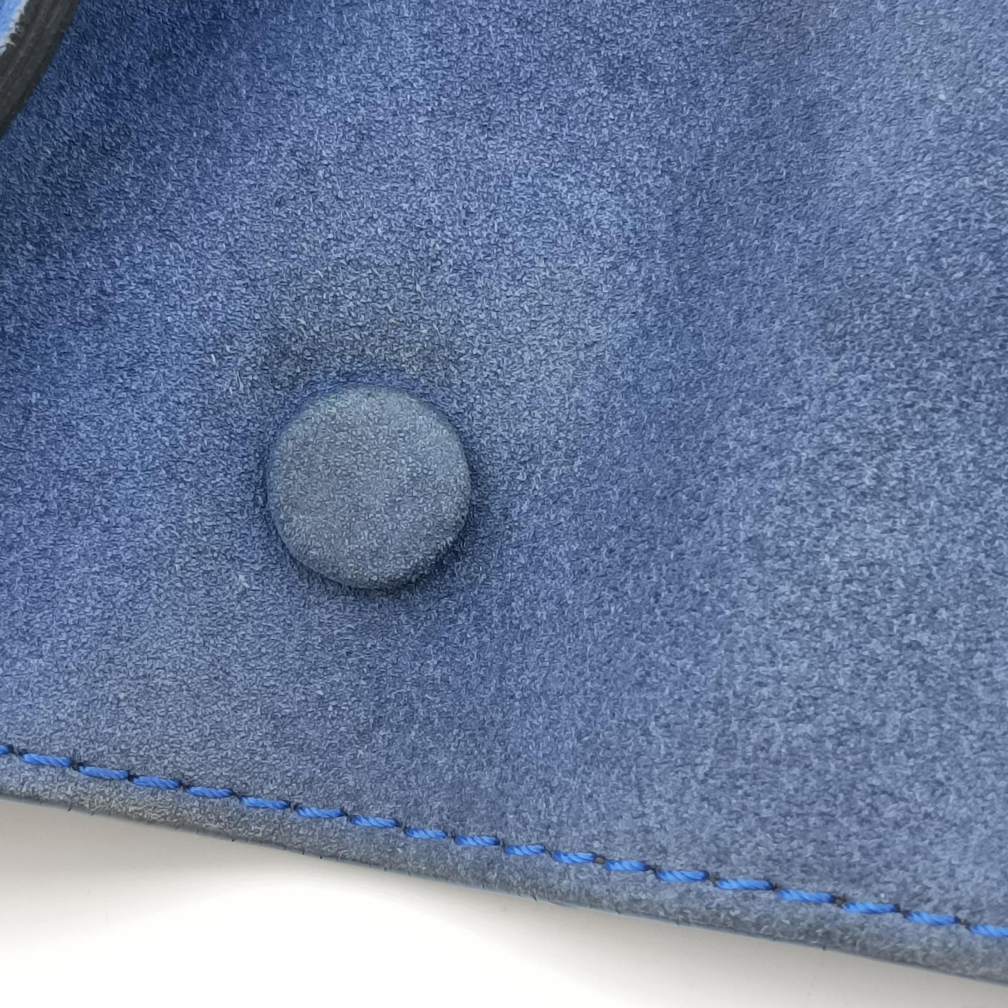 Pre-owned Celine Trapeze Blue Leather×suede  shoulderbag | stylenewstar
