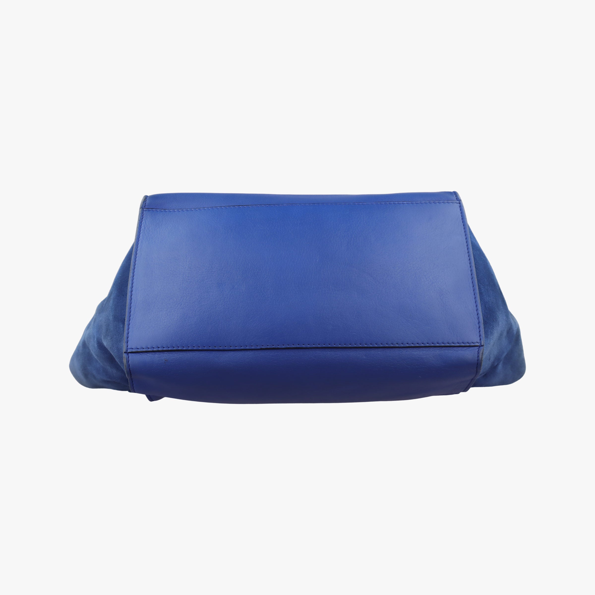 Pre-owned Celine Trapeze Blue Leather×suede  shoulderbag | stylenewstar