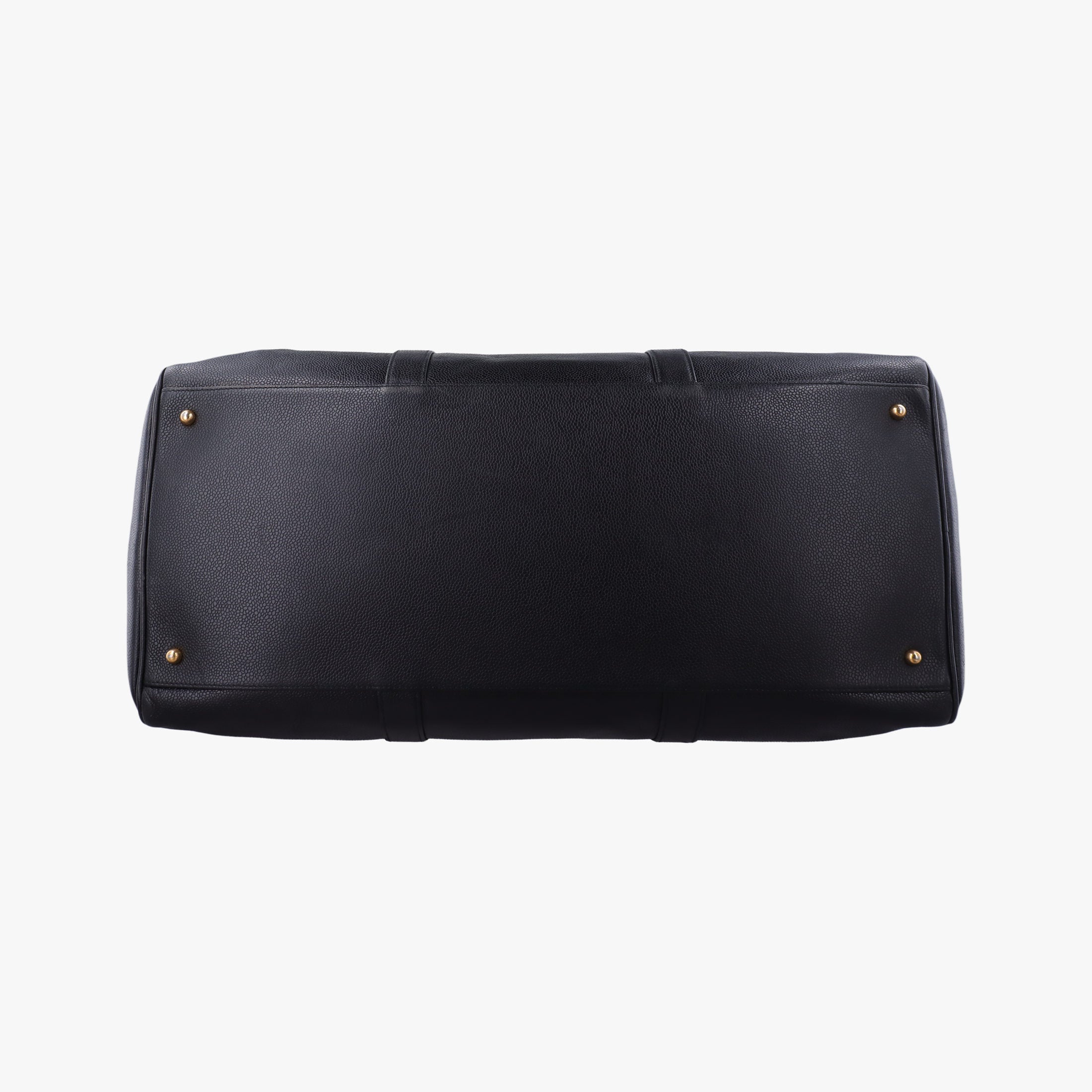 Pre-owned Chanel Deka Coco Mark Boston Black Caviar Skin A01990 handbag | stylenewstar